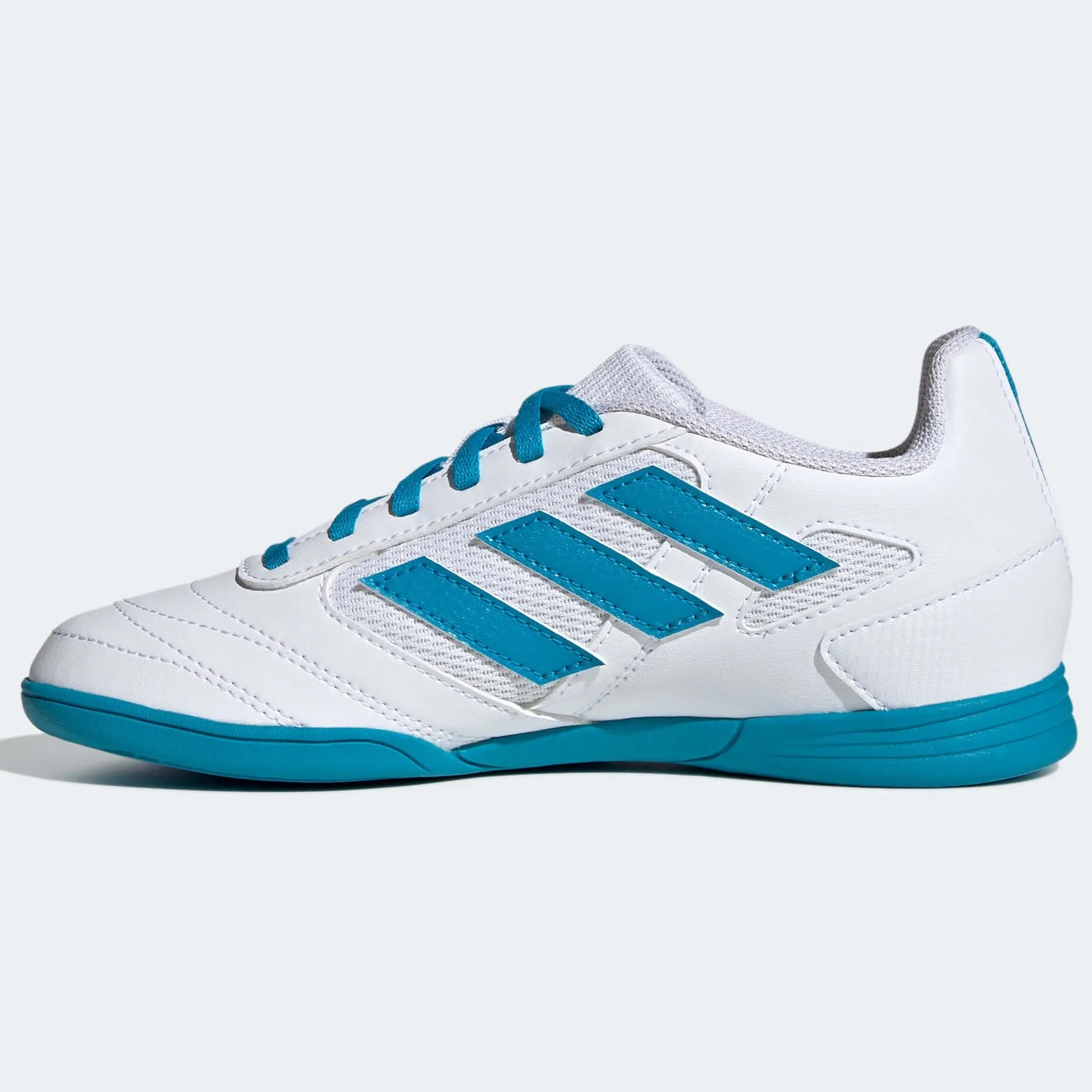 adidas Jr Super Sala 2 J - White - Aqua (Side 2)