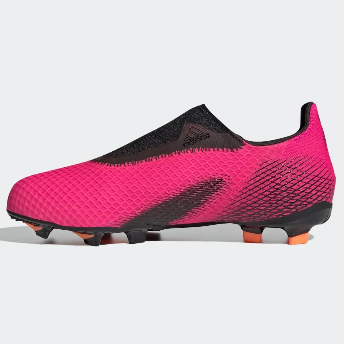Adidas Junior X Ghosted .3 Laceless FG - Pink-Black-Orange
