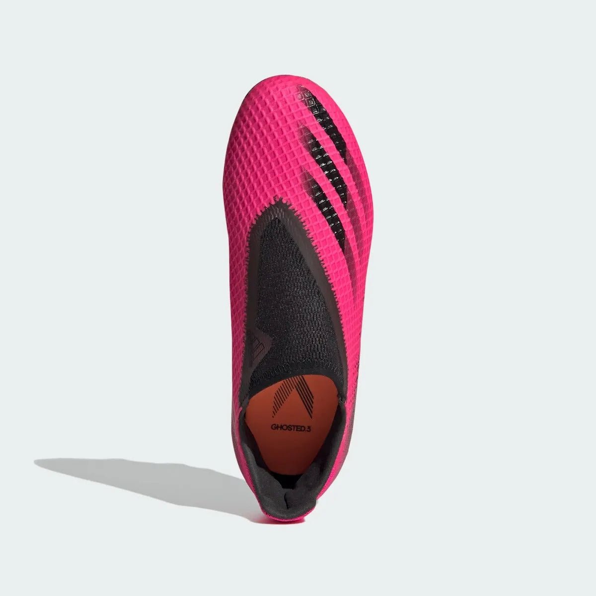 Adidas Junior X Ghosted .3 Laceless FG - Pink-Black-Orange