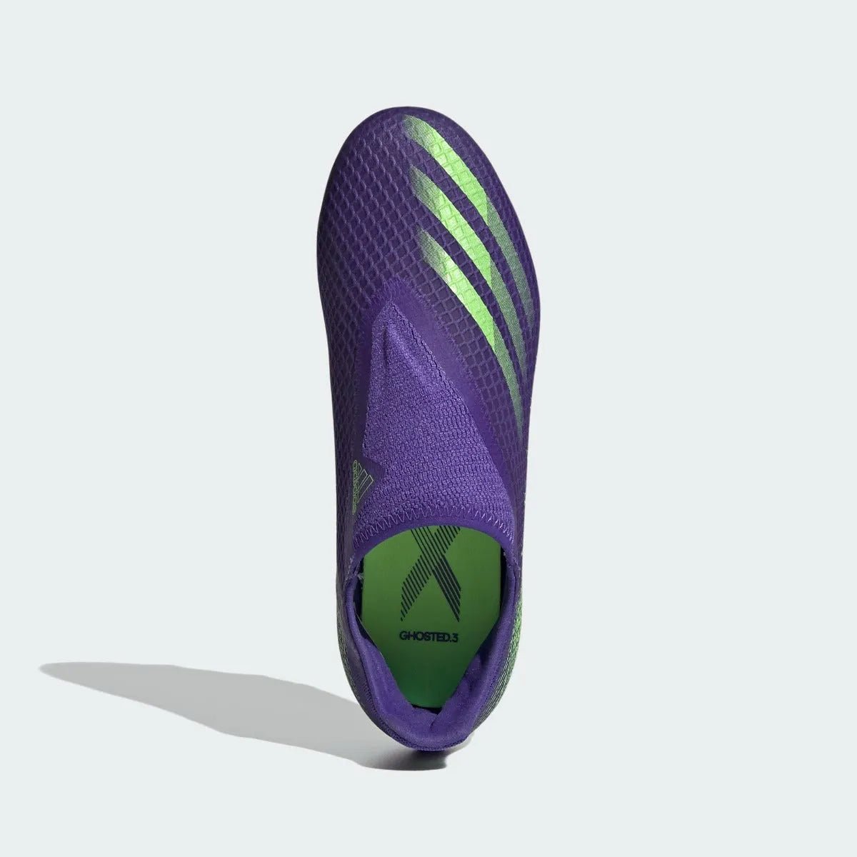 Adidas Junior X Ghosted.3 Laceless FG - Purple-Signal Green