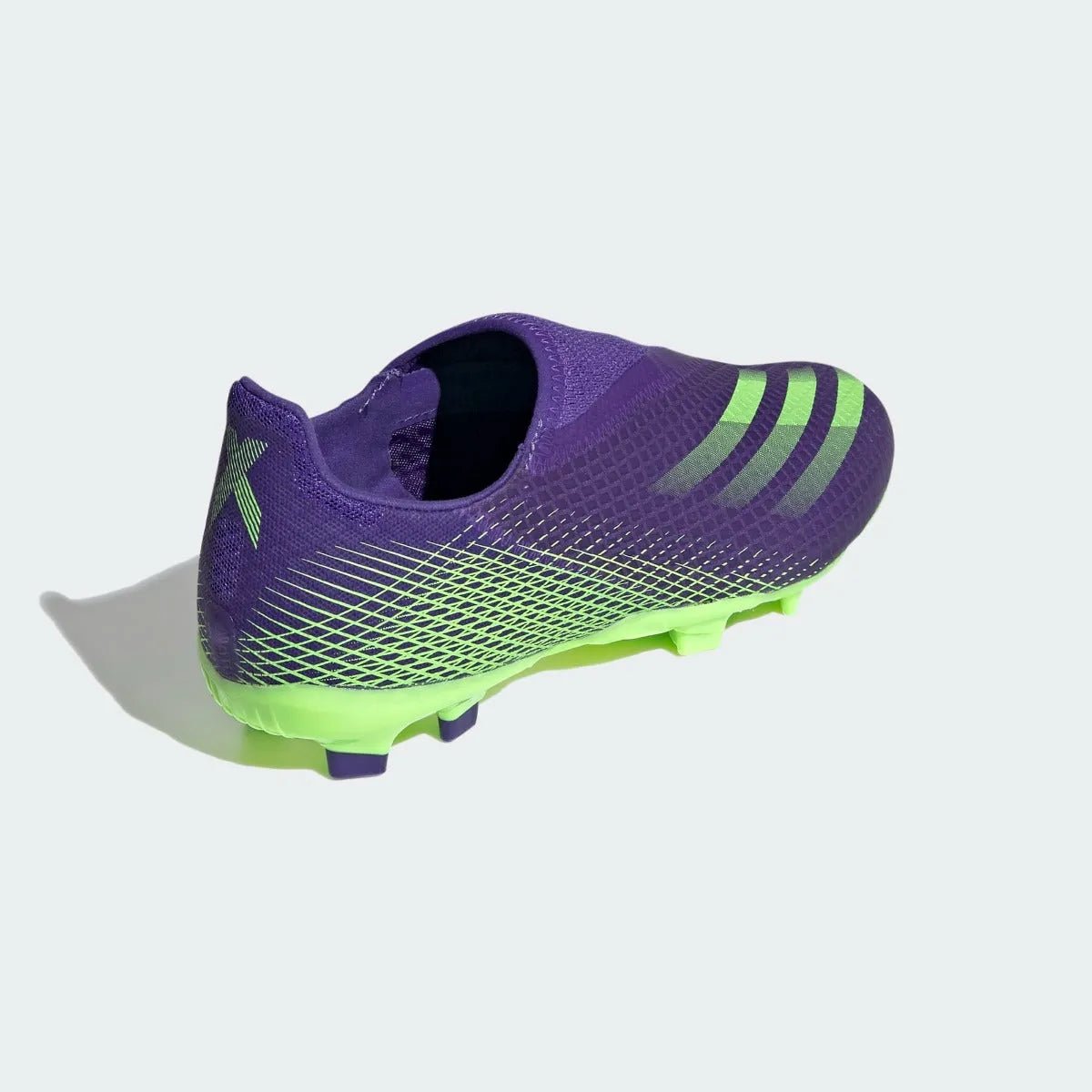 Adidas Junior X Ghosted.3 Laceless FG - Purple-Signal Green