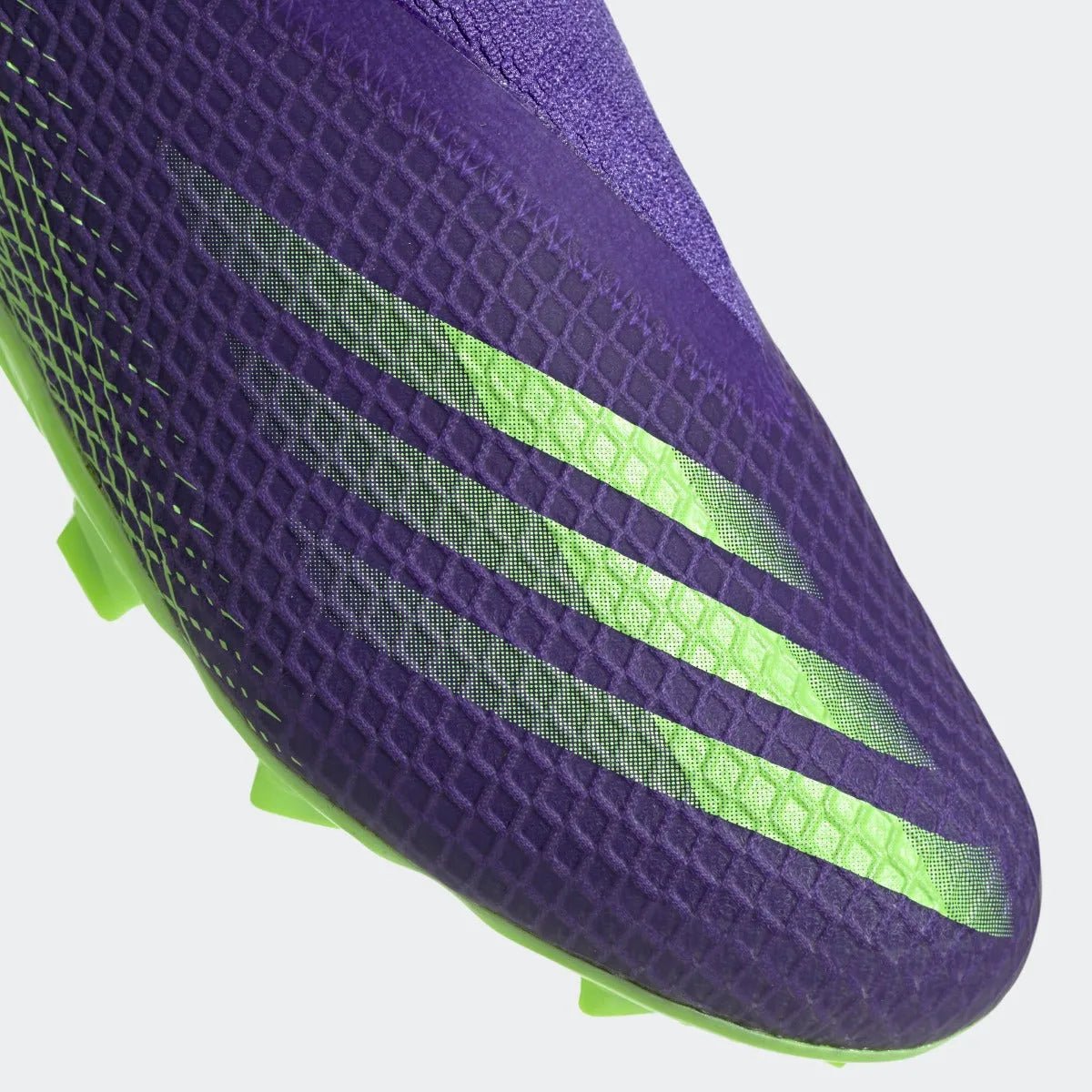 Adidas Junior X Ghosted.3 Laceless FG - Purple-Signal Green