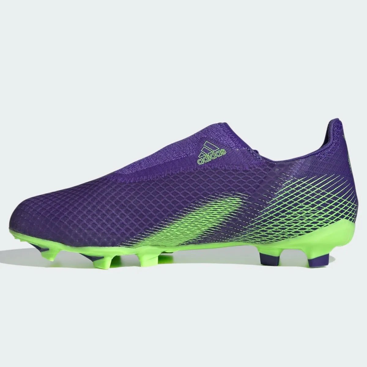 Adidas Junior X Ghosted.3 Laceless FG - Purple-Signal Green