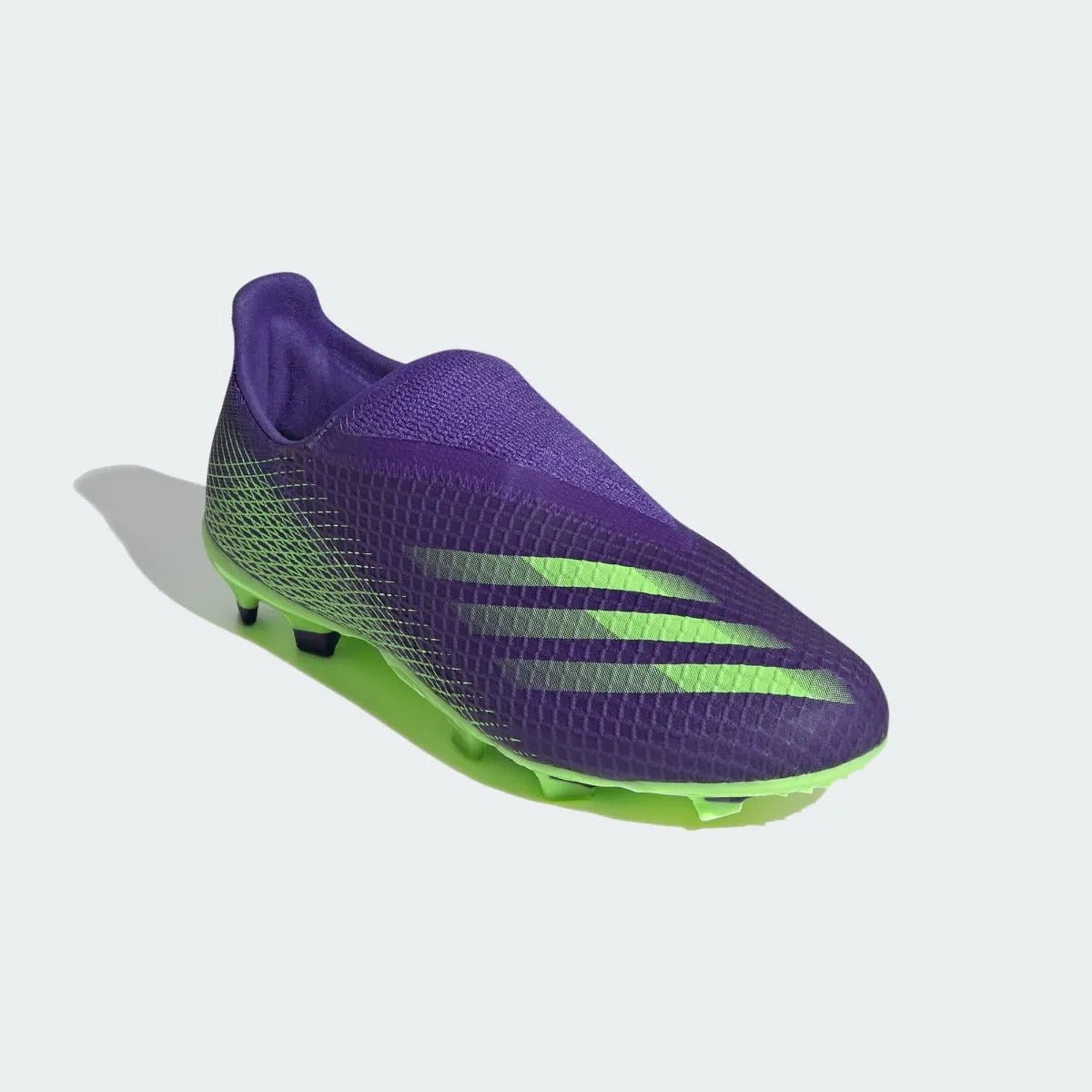 Adidas Junior X Ghosted.3 Laceless FG - Purple-Signal Green