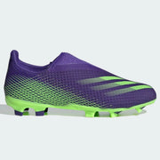 Adidas Junior X Ghosted.3 Laceless FG - Purple-Signal Green