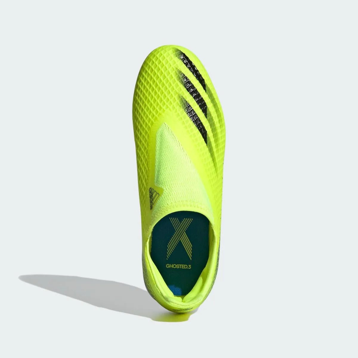 Adidas Junior X Ghosted.3 Laceless FG - Volt-Black