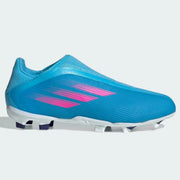 Adidas Junior X Speedflow .3 Laceless FG - Sky Rush-Shock Pink