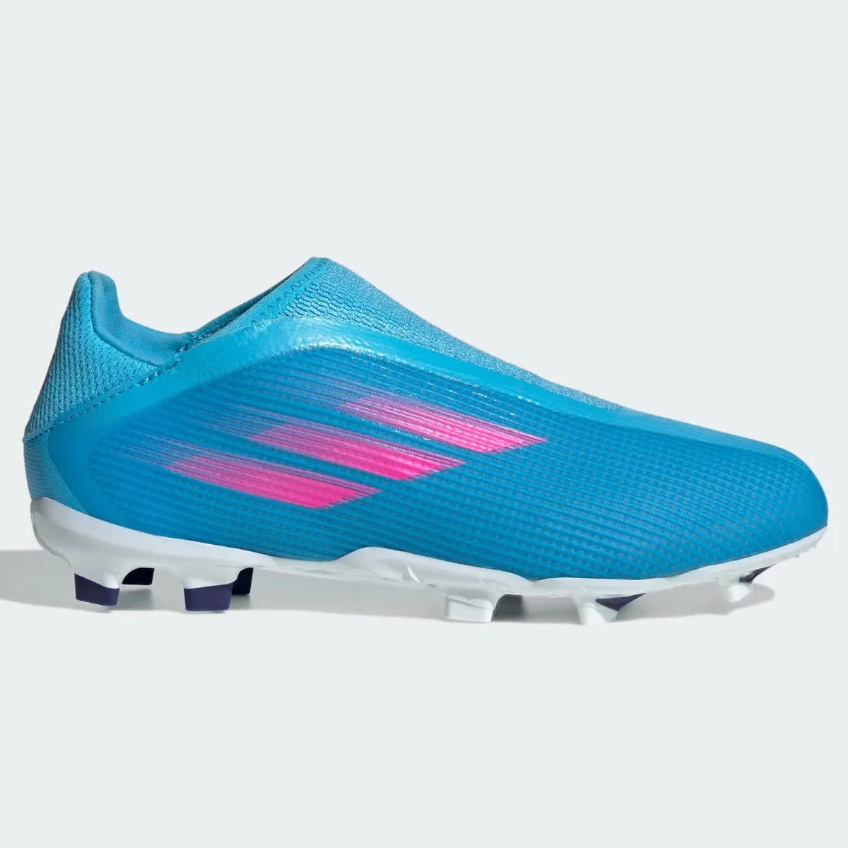 Adidas Junior X Speedflow .3 Laceless FG - Sky Rush-Shock Pink