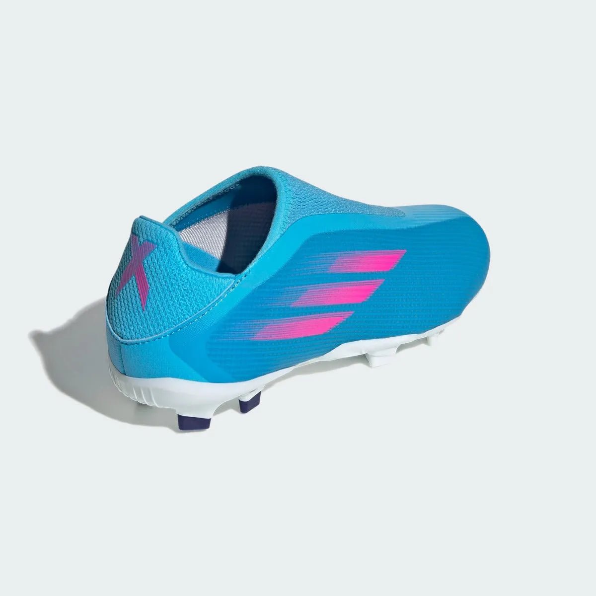 Adidas Junior X Speedflow .3 Laceless FG - Sky Rush-Shock Pink
