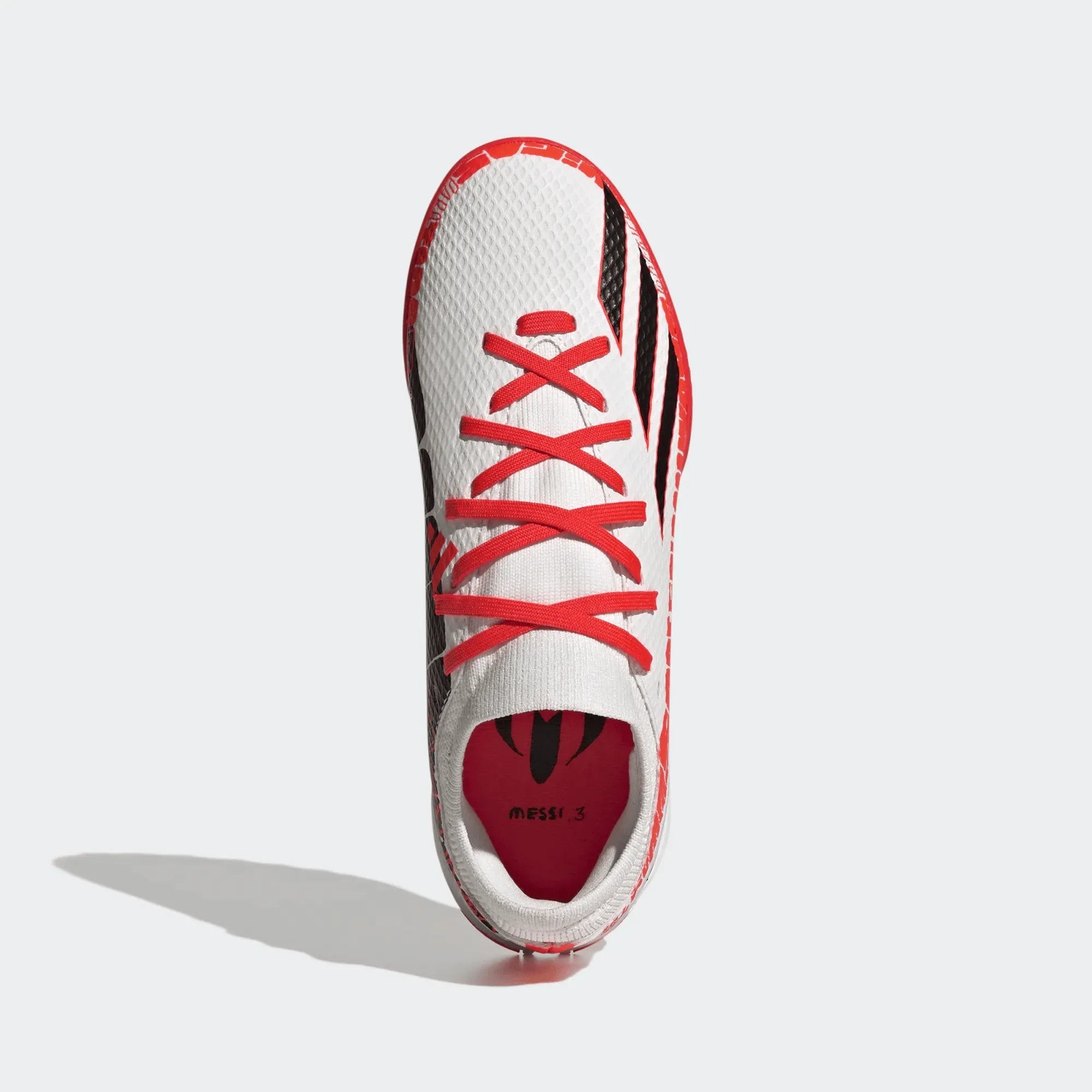 adidas Junior X SpeedPortal Messi .3 Turf - White-Black-Solar Red