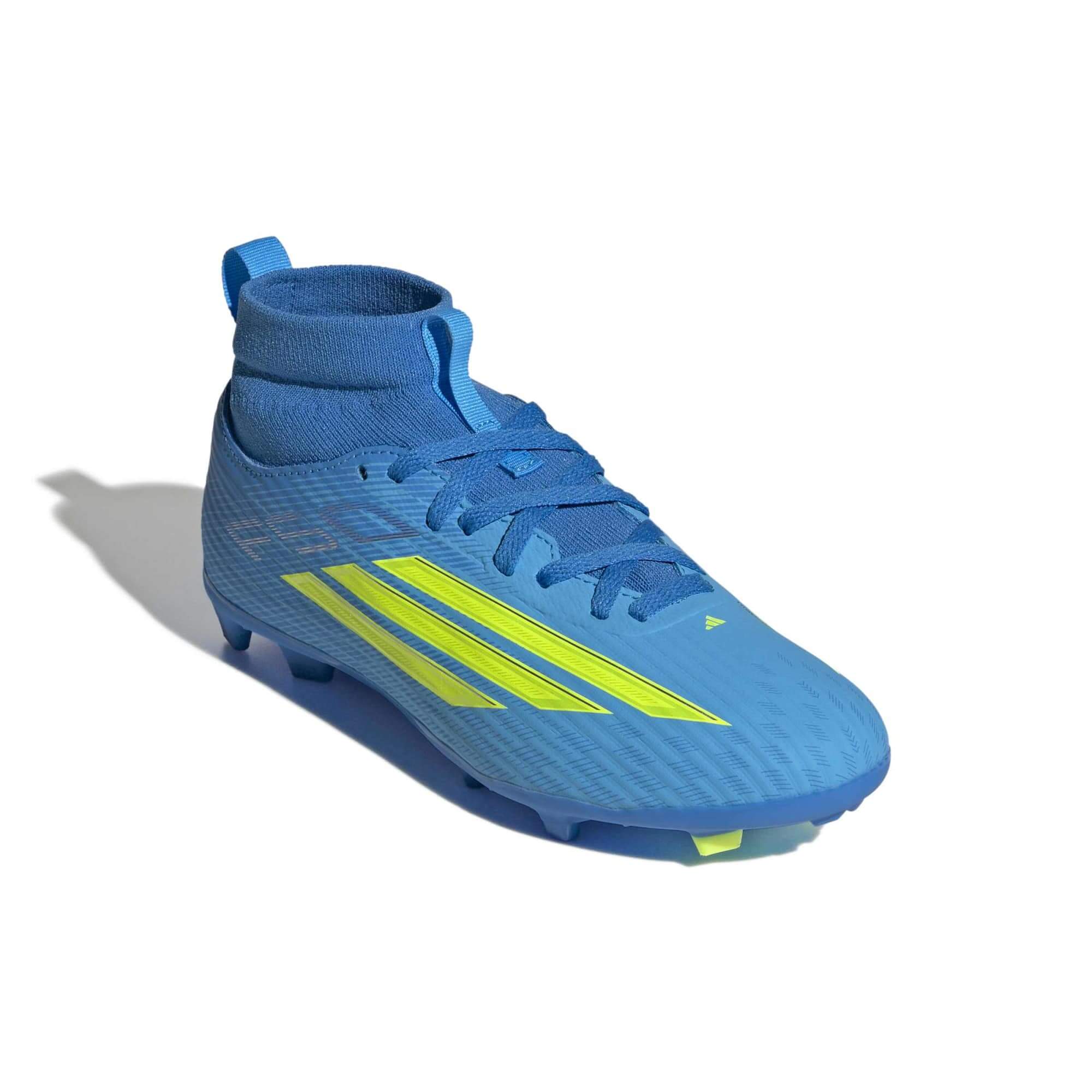 adidas Junior F50 League Mid Firm/Multi Ground Soccer Cleats - Ice Cold Precision Pack (SP26) (Lateral - Front)
