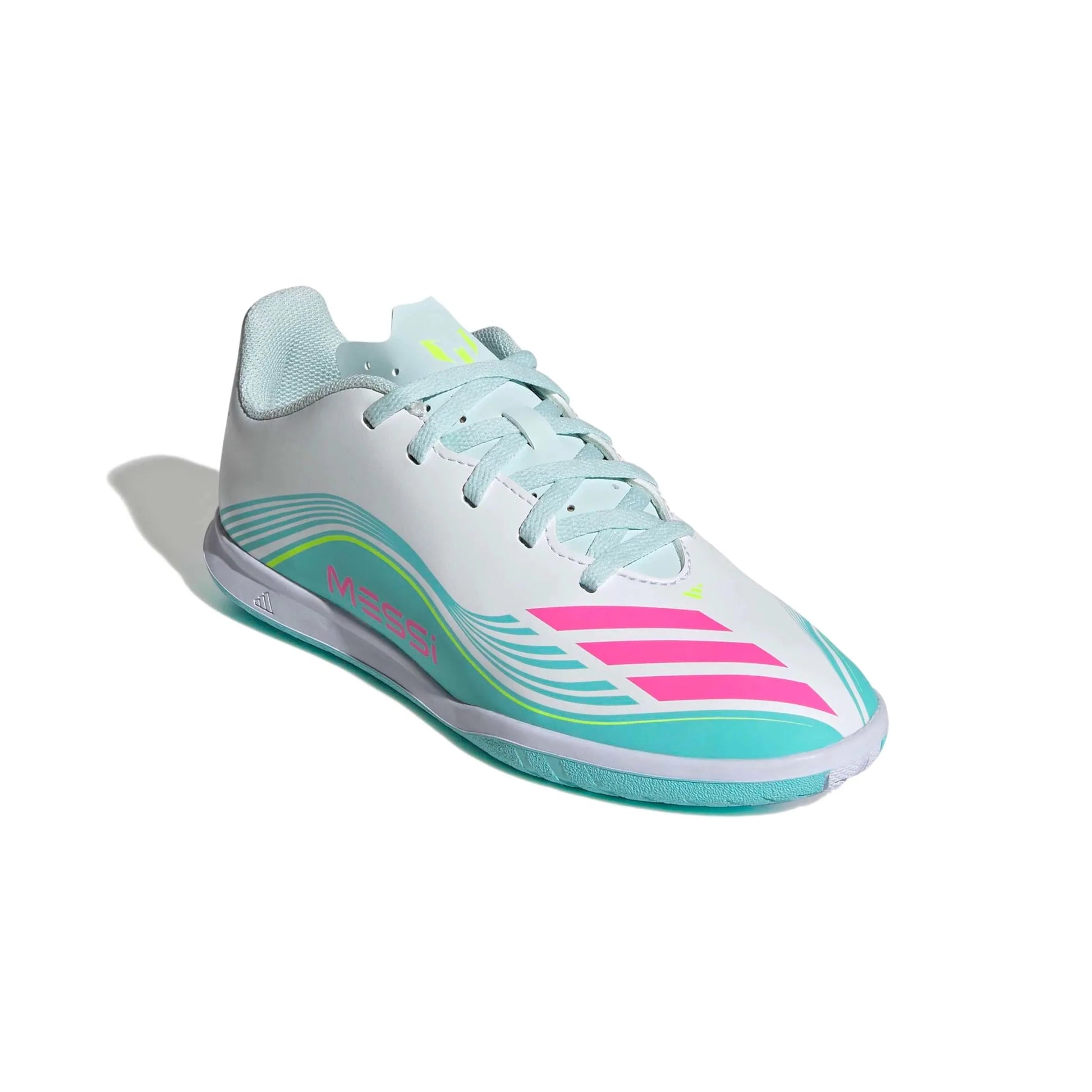 adidas Junior F50 Messi Club Indoor Soccer Shoes - Messi Aurora Radiante Pack (SP26)