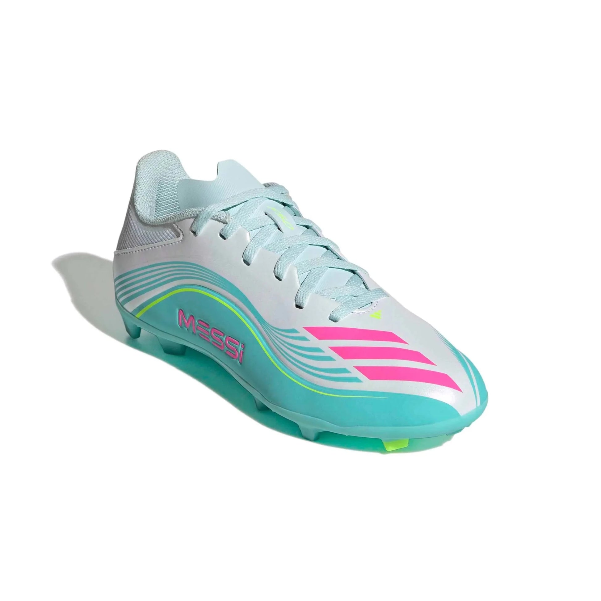 adidas Junior F50 Messi League Firm/Multi Ground Soccer Cleats - Messi Aurora Radiante Pack (SP26)