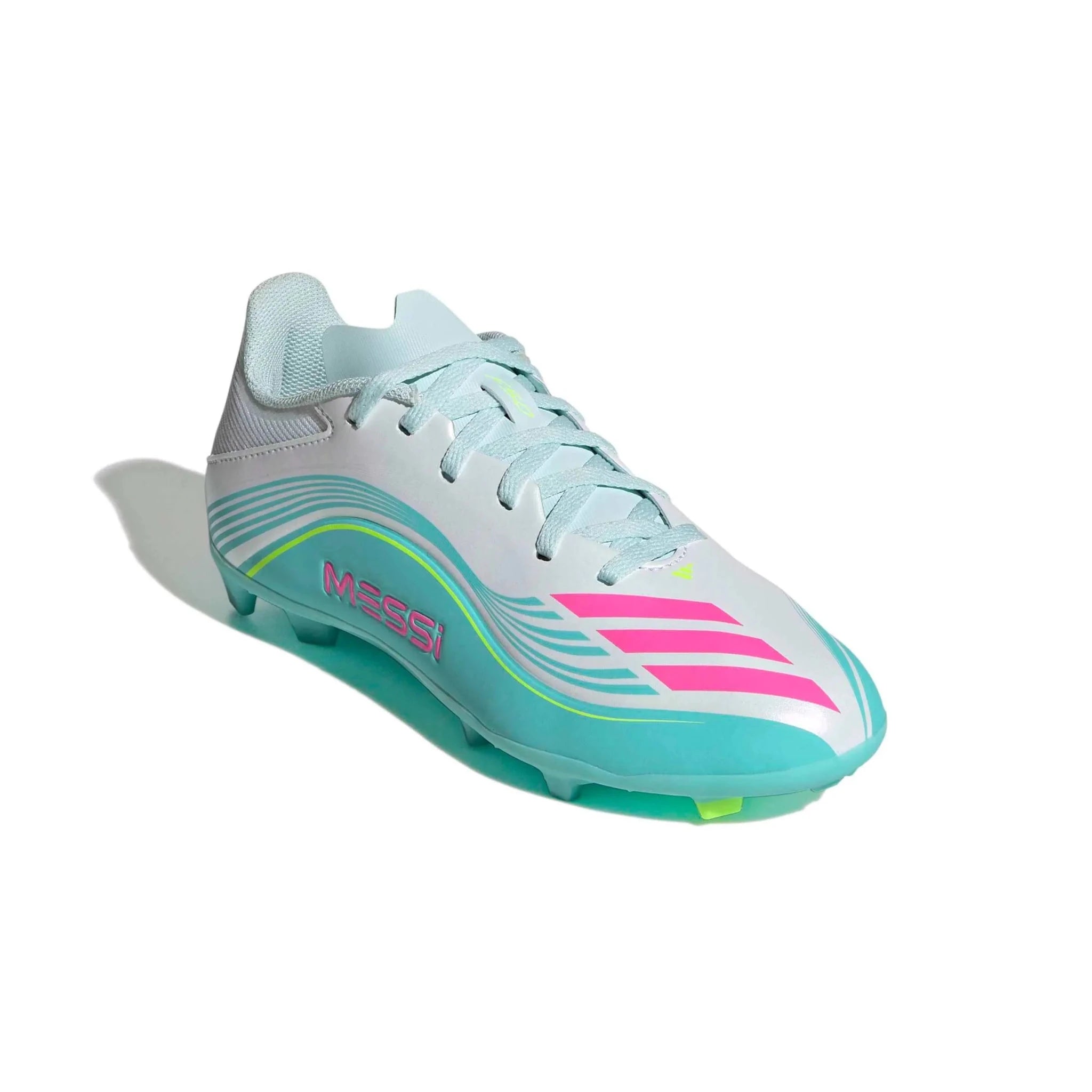 adidas Junior F50 Messi League Firm/Multi Ground Soccer Cleats - Messi Aurora Radiante Pack (SP26)