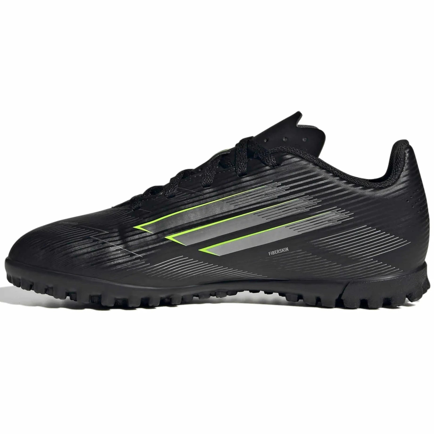 adidas Kid's F50 Club Turf Soccer Shoes - Electric Stealth Pack (FA25) (Side 2)