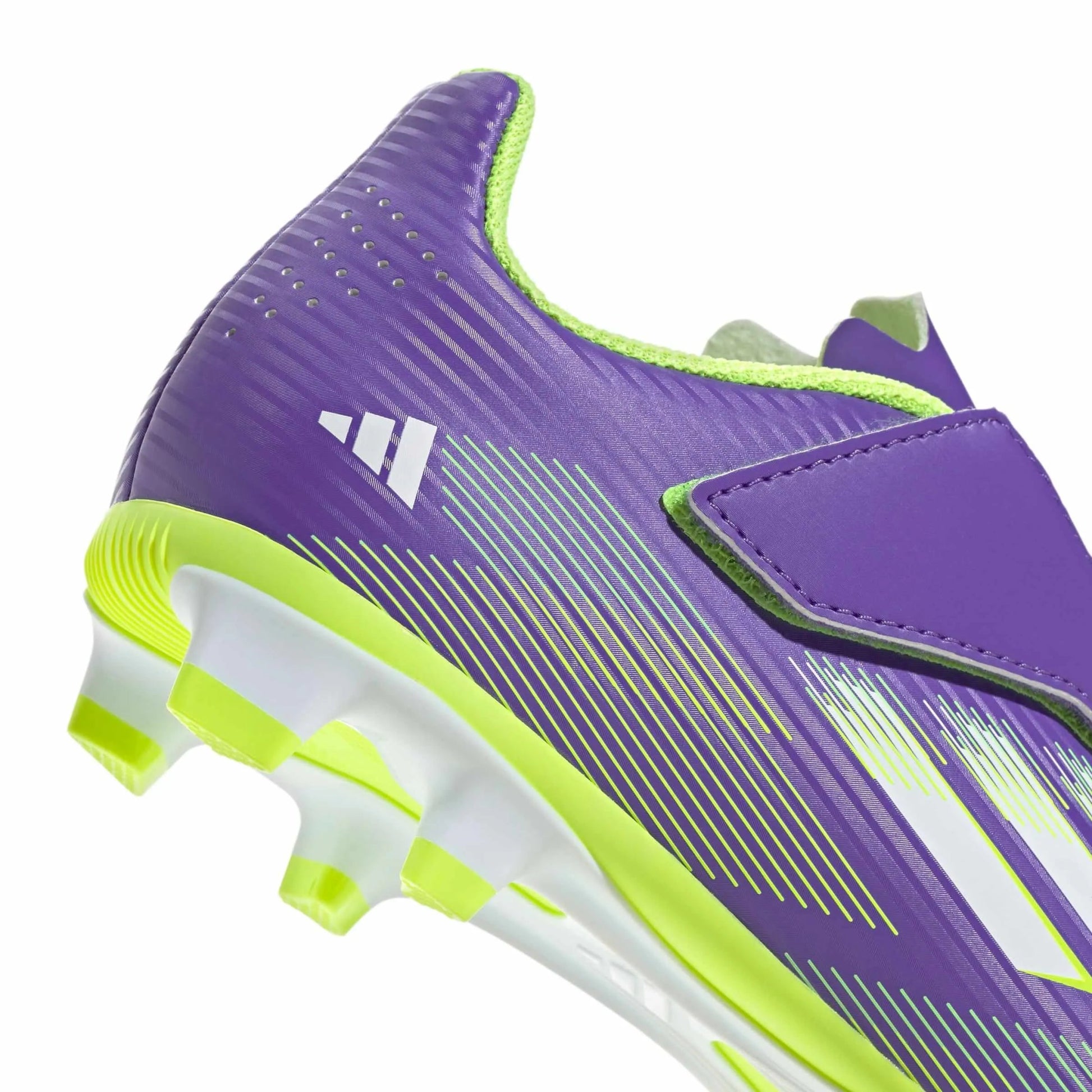 adidas Kids F50 Club Velcro Firm-Multi Ground Soccer Cleats - Radiant Blaze Pack (FA25) (Detail 2)