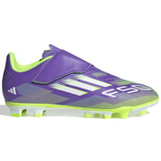 adidas Kids F50 Club Velcro Firm-Multi Ground Soccer Cleats - Radiant Blaze Pack (FA25) (Side 1)