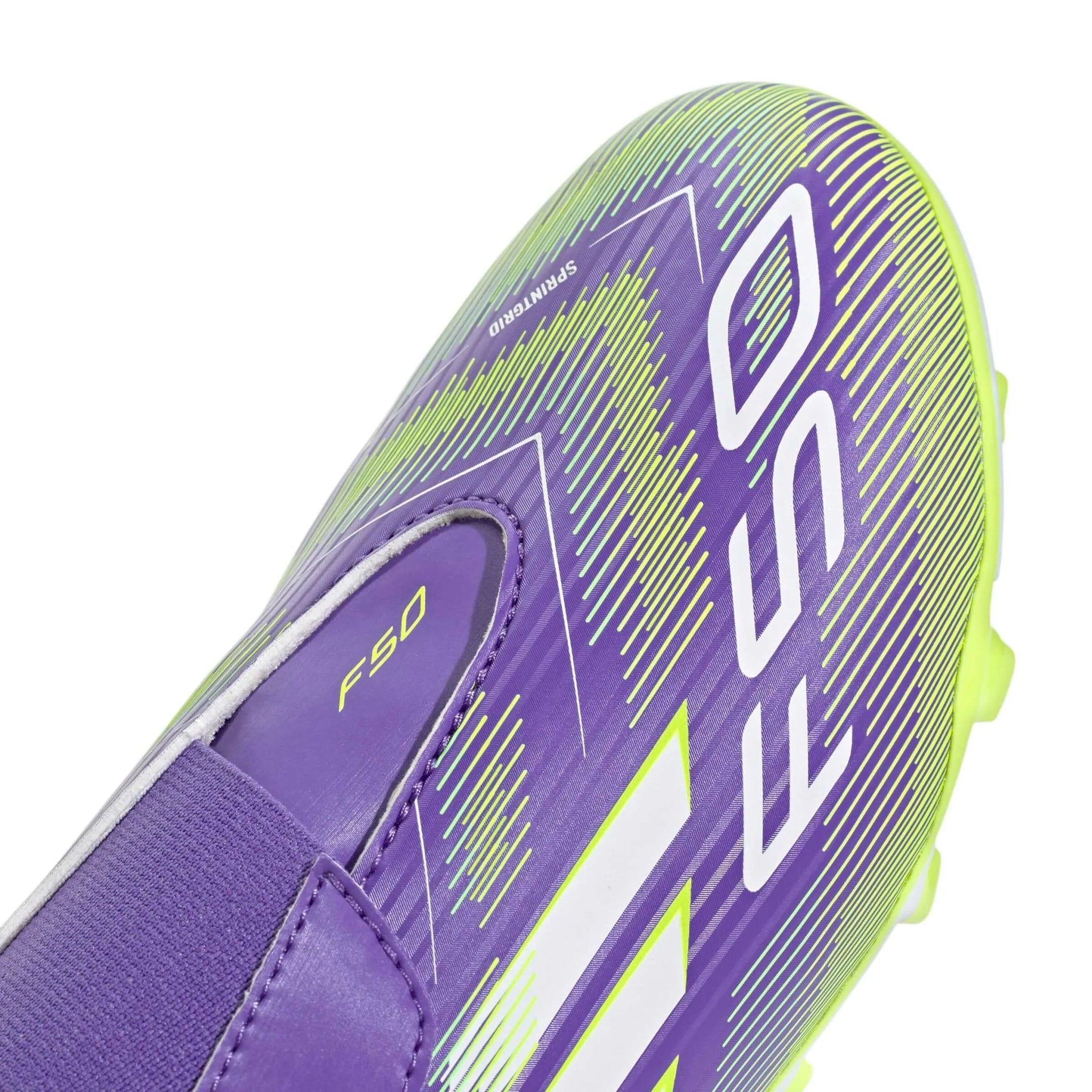 adidas Kids F50 Club Velcro Firm-Multi Ground Soccer Cleats - Radiant Blaze Pack (FA25) (Detail 1)