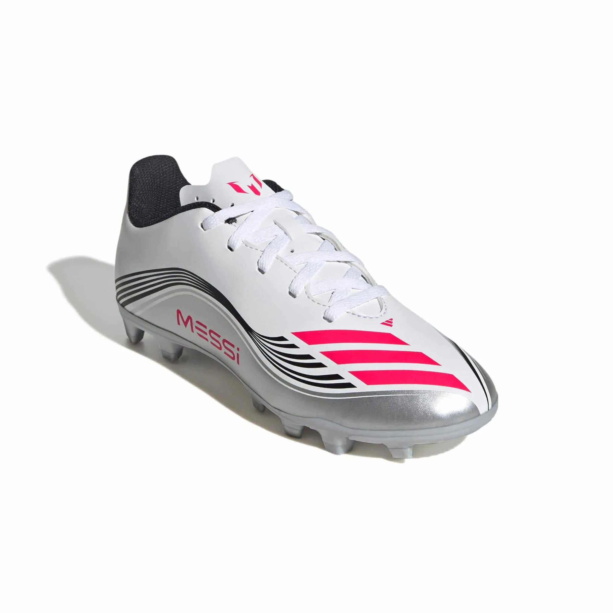 adidas Kids F50 Messi Club Firm-Multi Ground Soccer Cleats - Messi Prestig 10 (FA25) (Lateral - Front)