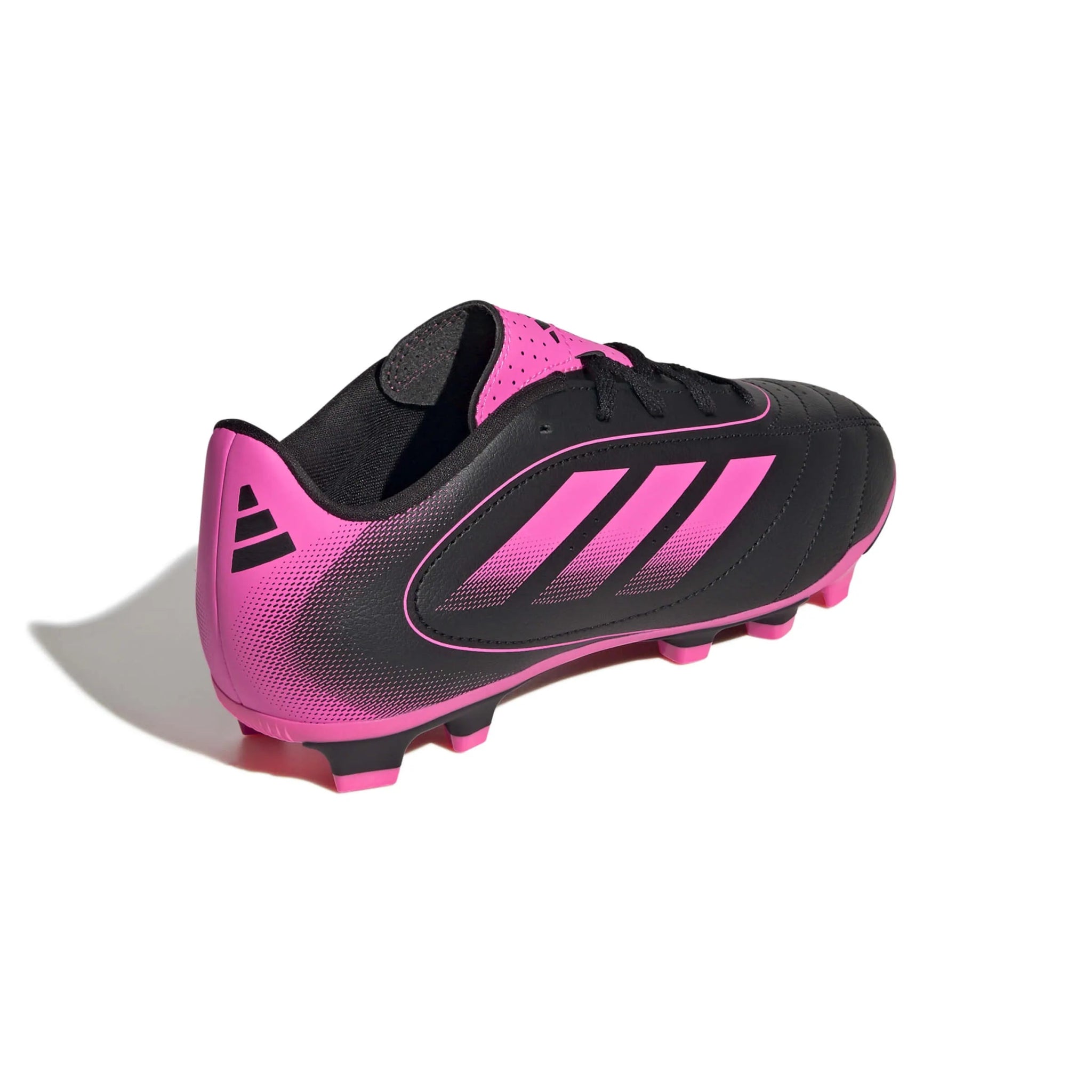 adidas Kids Goletto IX Firm/Multi Ground Soccer Cleats Core Black / Lucid Pink / Core Black (Lateral - Back)