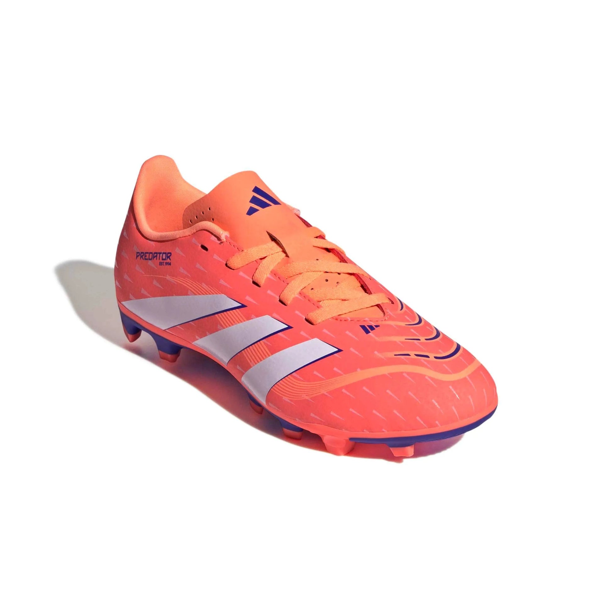 adidas Kids Predator Club Firm-Multi Ground Soccer Cleats - Coral Blaze Pack (FA25) (Lateral - Front)