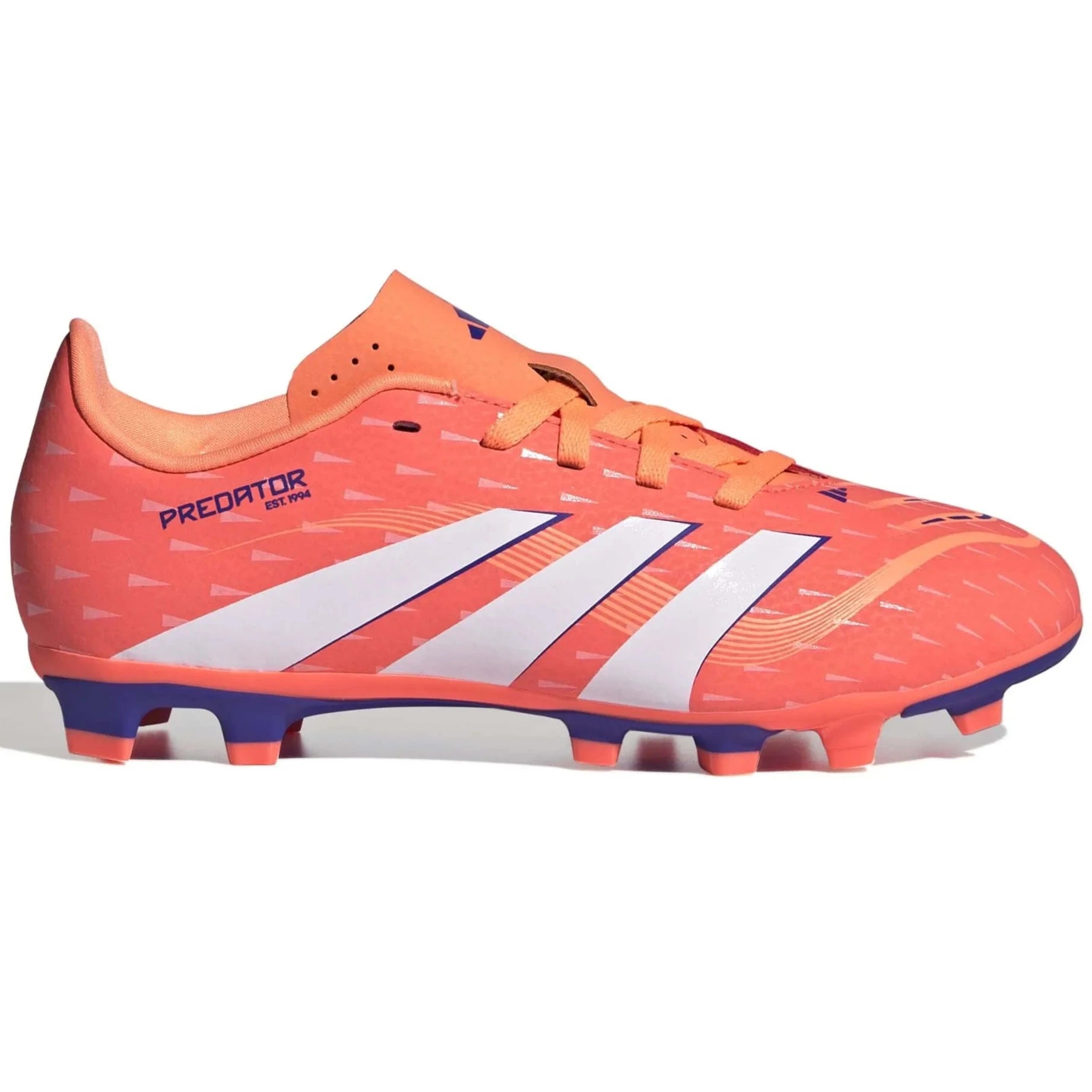 adidas Kids Predator Club Firm-Multi Ground Soccer Cleats - Coral Blaze Pack (FA25) (Side 1)
