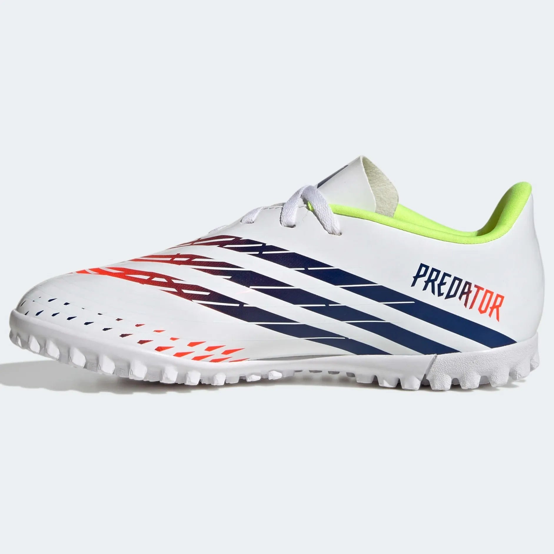 adidas Kids Predator Edge.4 Turf J - White-Yellow-Blue