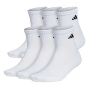 adidas Men's Athletic Cushioned 6-Pack Quarter Socks