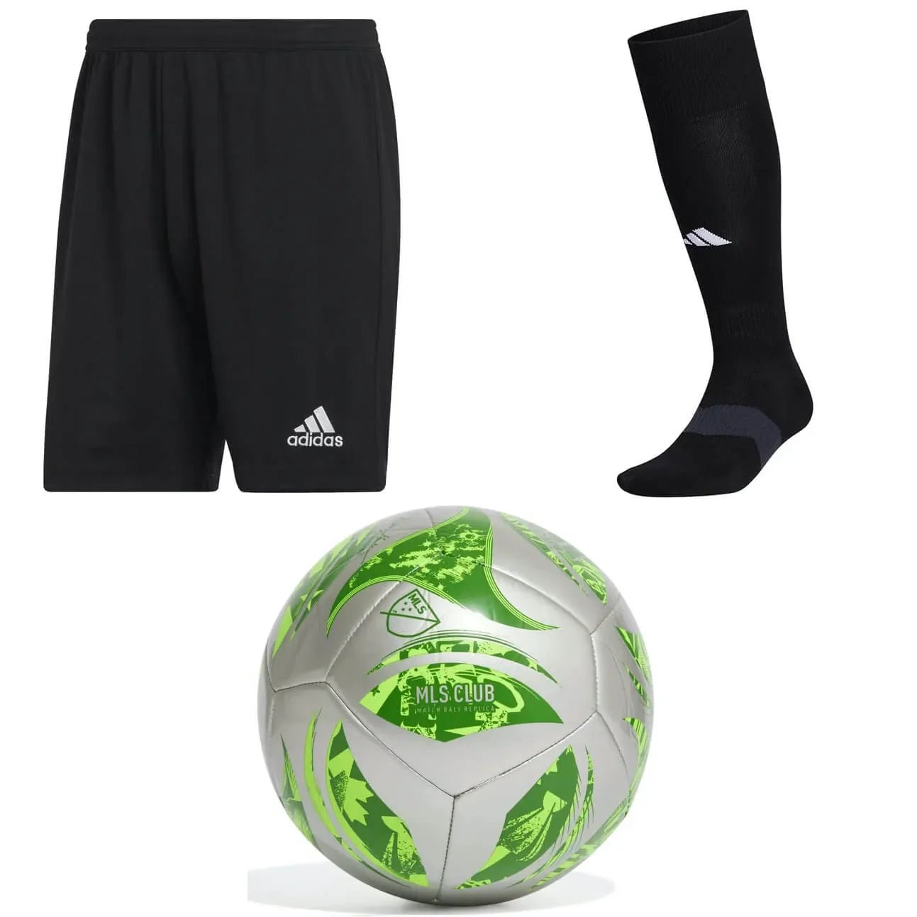 adidas Men's Short/Sock/Ball Bundle