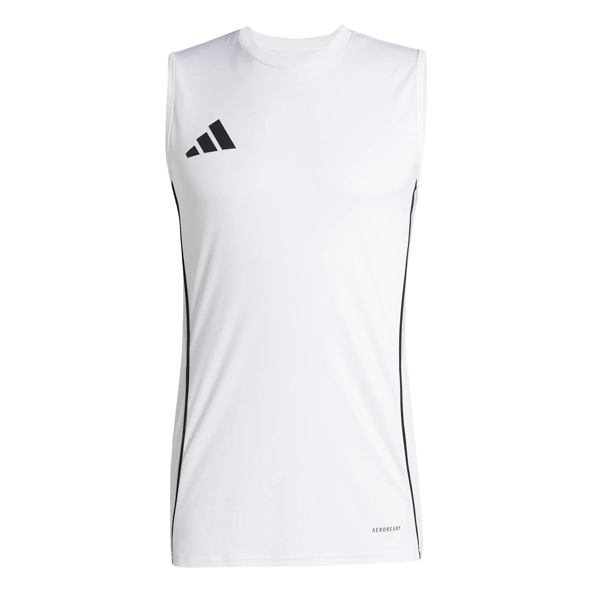 adidas Men's Tiro 25 Competition Sleeveless Soccer Jersey White (Front)