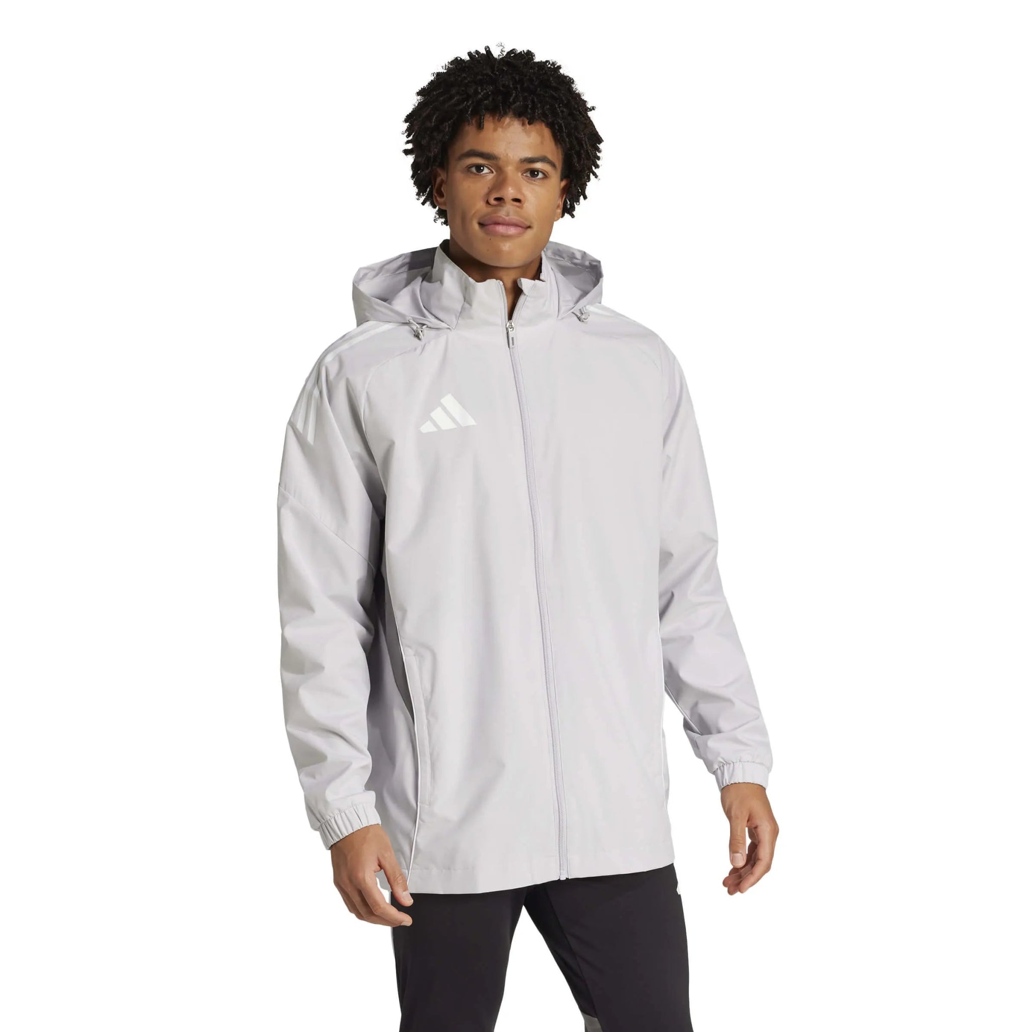 adidas Men's Tiro25C AW Jacket Team Light Grey (Model - Side)