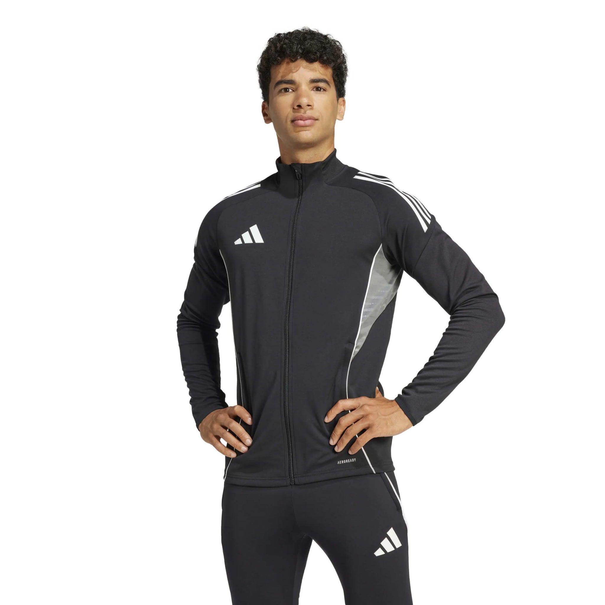 adidas Men's Tiro25C Training Jacket Black (Model - Front)
