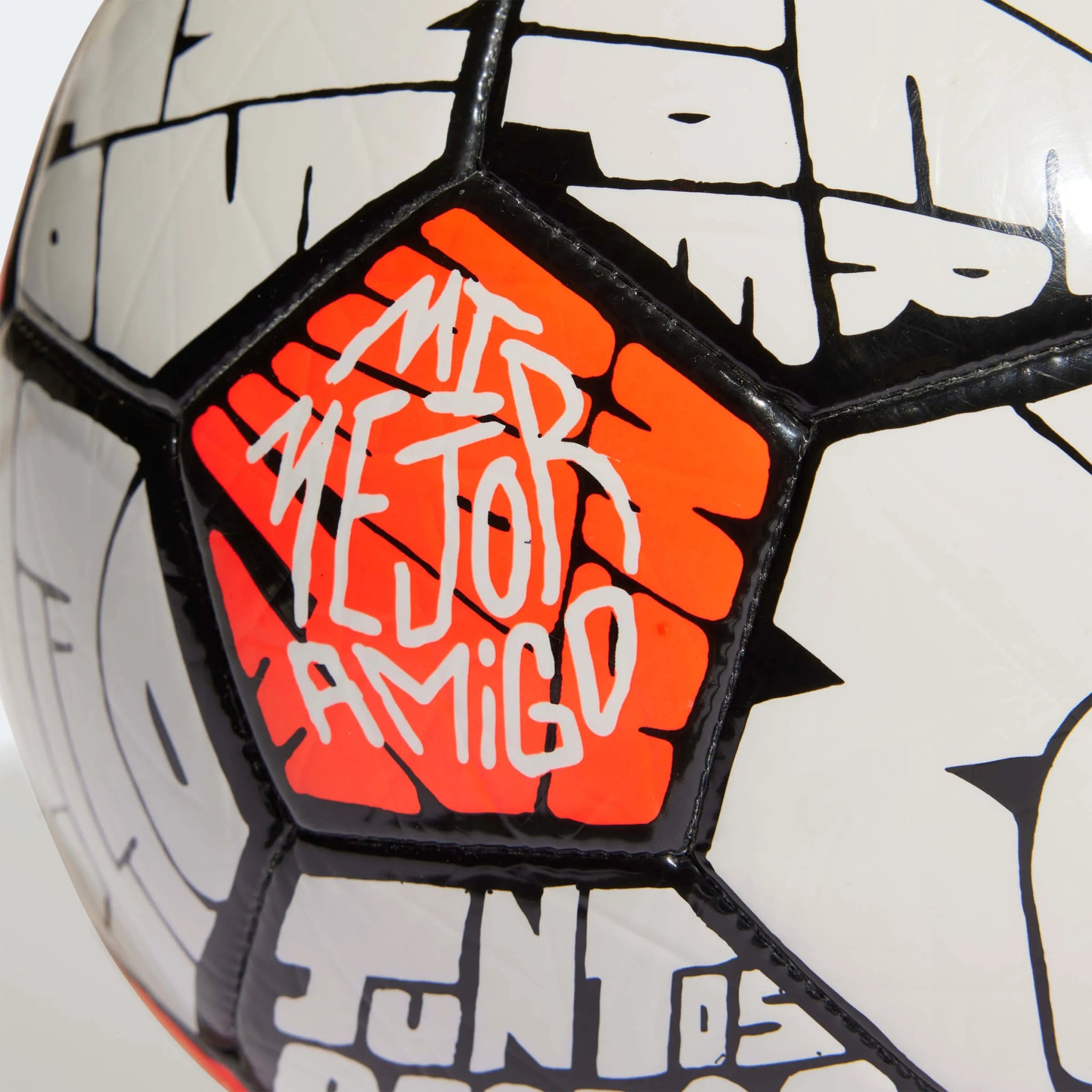 adidas Messi Club Ball - White-Black-Solar Red