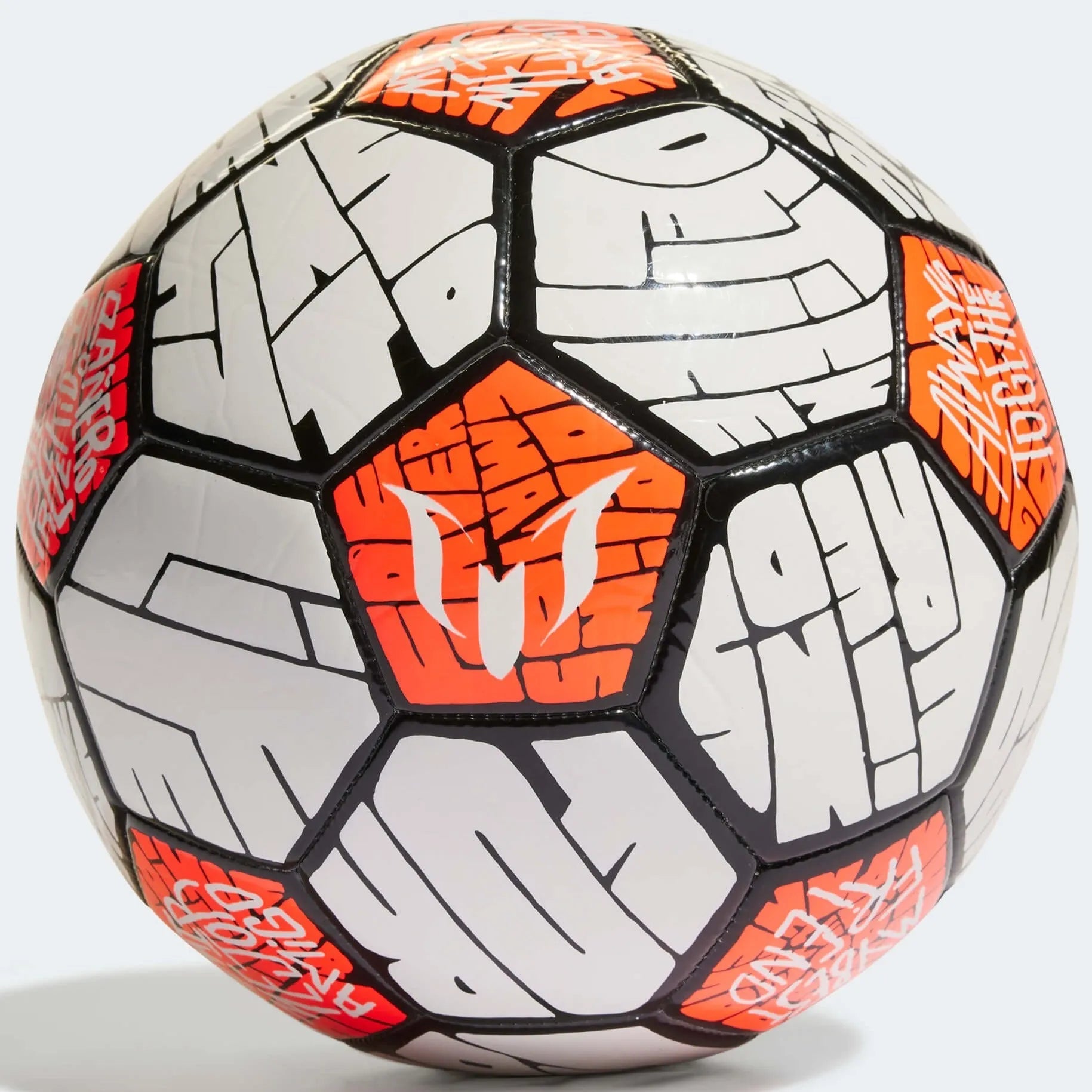 adidas Messi Club Ball - White-Black-Solar Red
