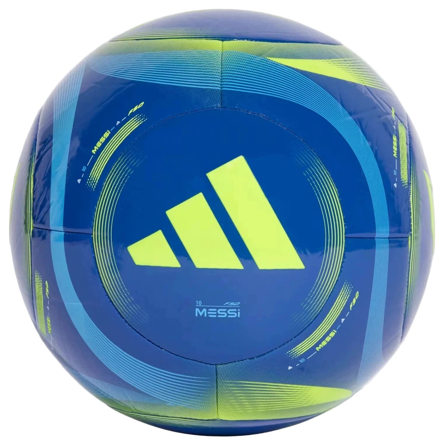 adidas Messi F50 Club Soccer Ball Team Royal Blue/Semi Blue Burst/Solar Yellow (Back)
