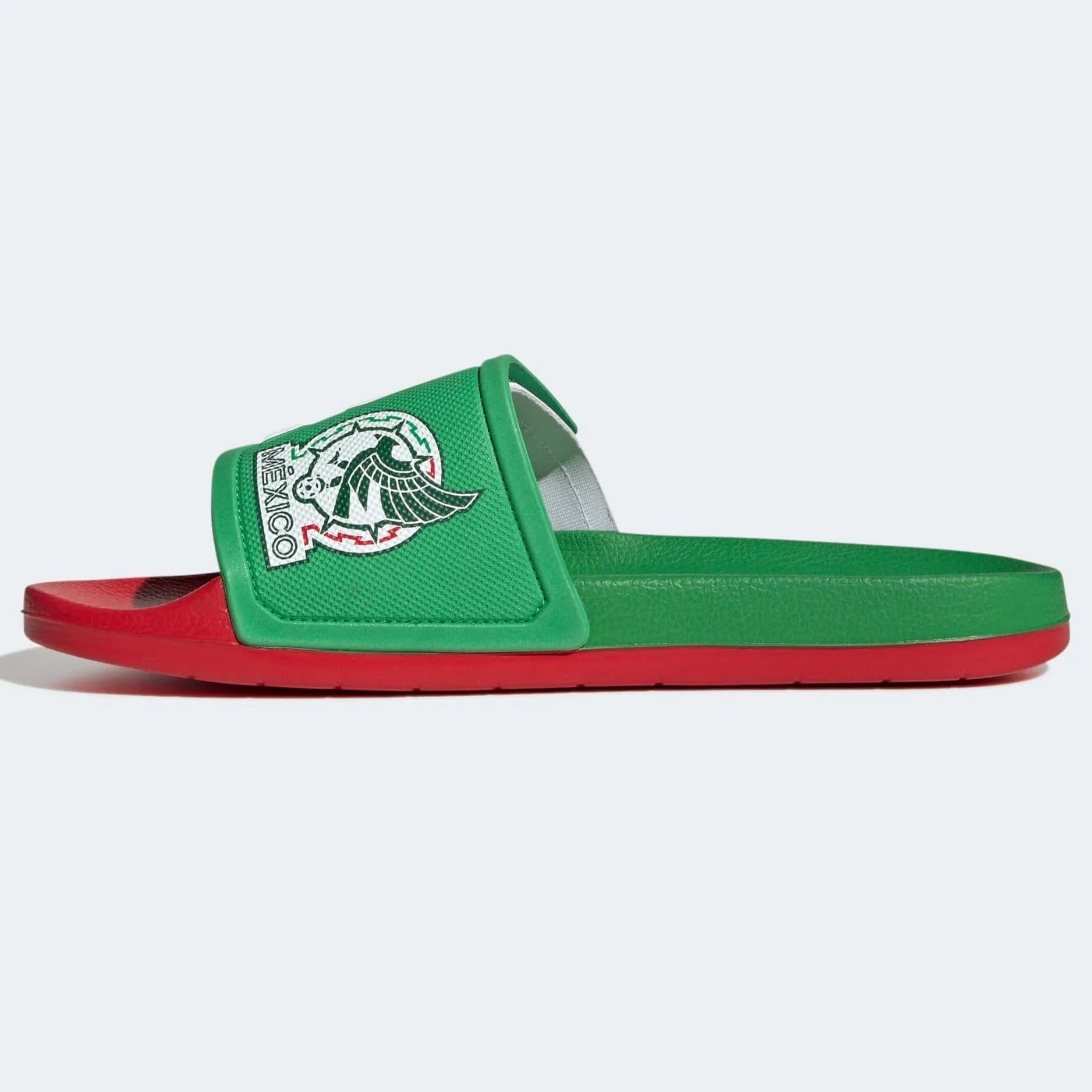 adidas Mexico Adilette TND Soccer Slides - Green-White-Red  display picture 2