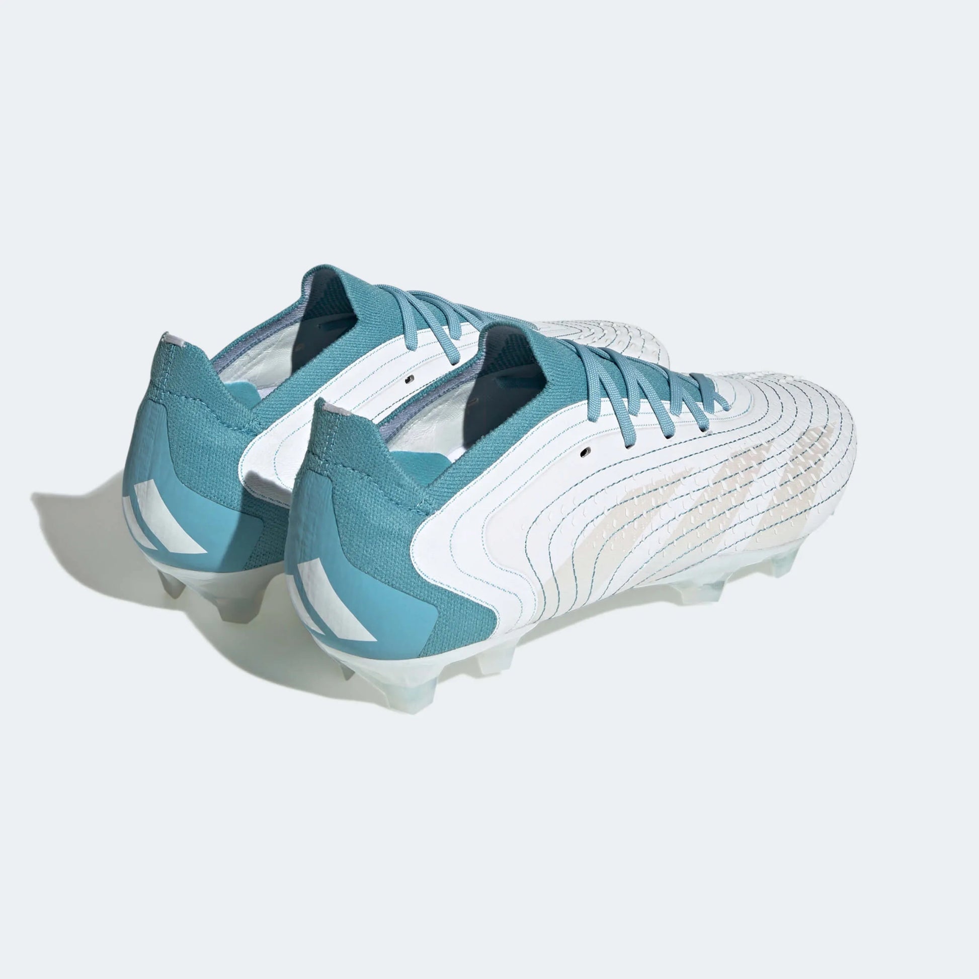 adidas Predator Accuracy .1 Low FG - White-Grey-Blue (Pair - Back Lateral)