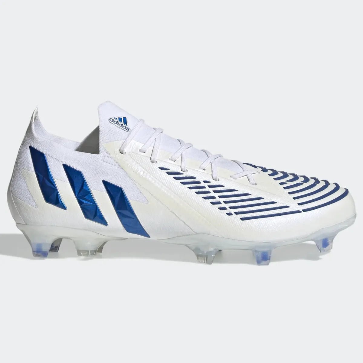 adidas Predator Edge .1 Low FG - White-Blue Soccer Cleats – ProSoccer