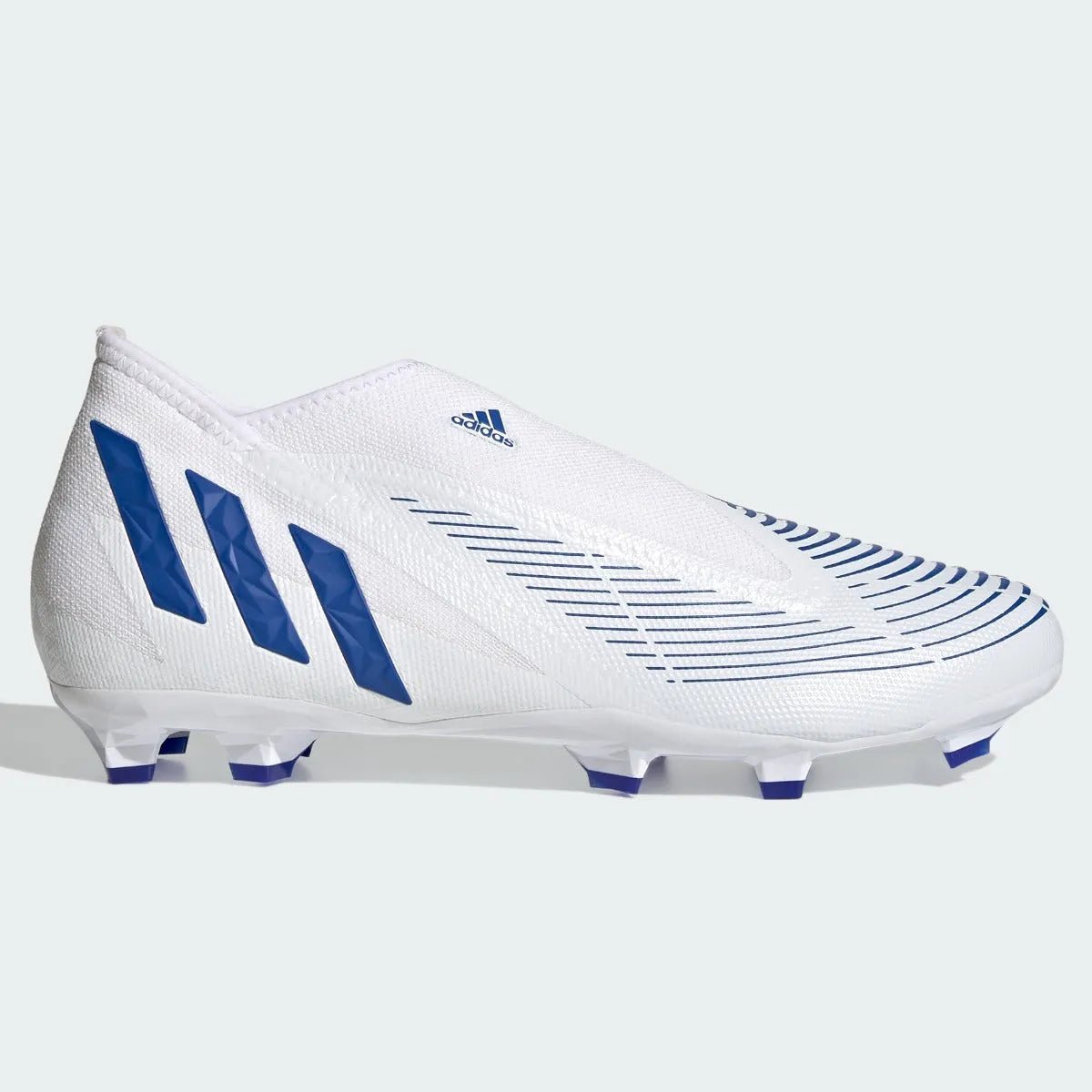 adidas Predator Edge .3 Laceless FG - White-Hi Res Blue