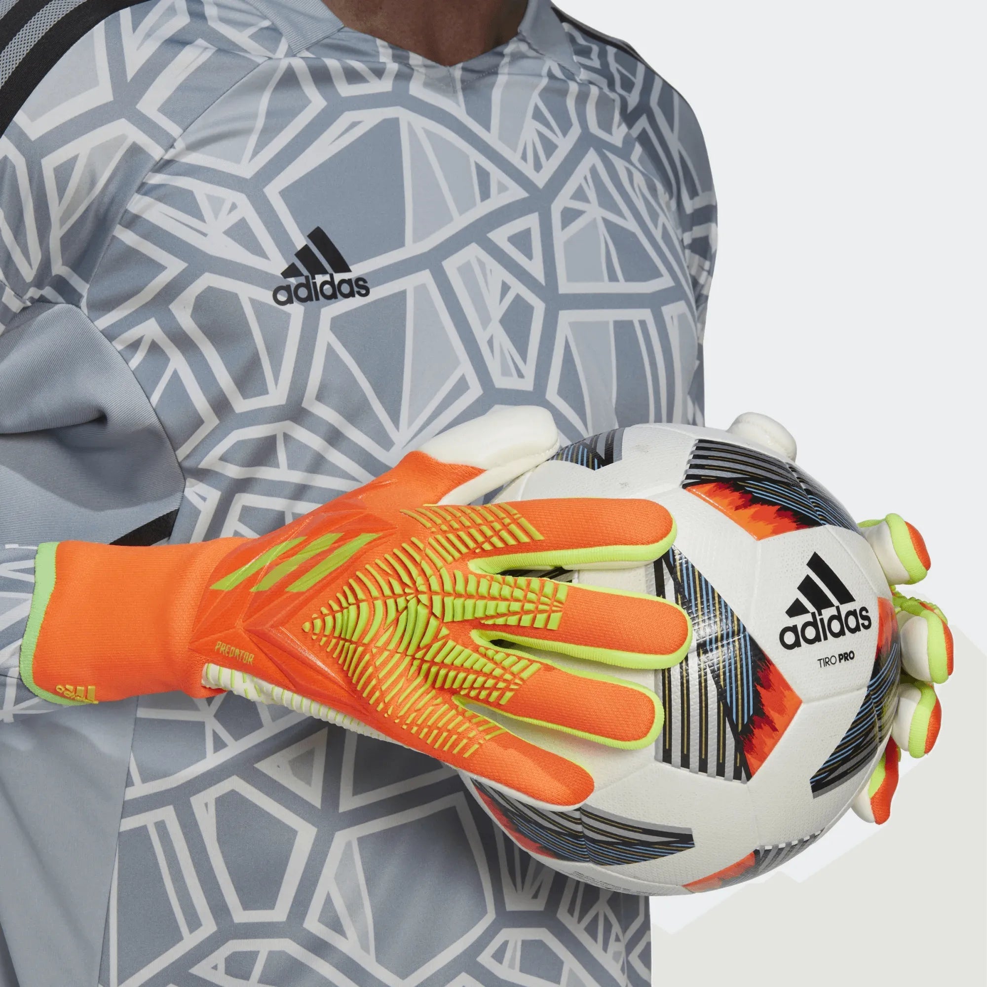 adidas Predator Edge GL Pro Goalkeeper Gloves - Solar Red-Solar Green (Model 1)