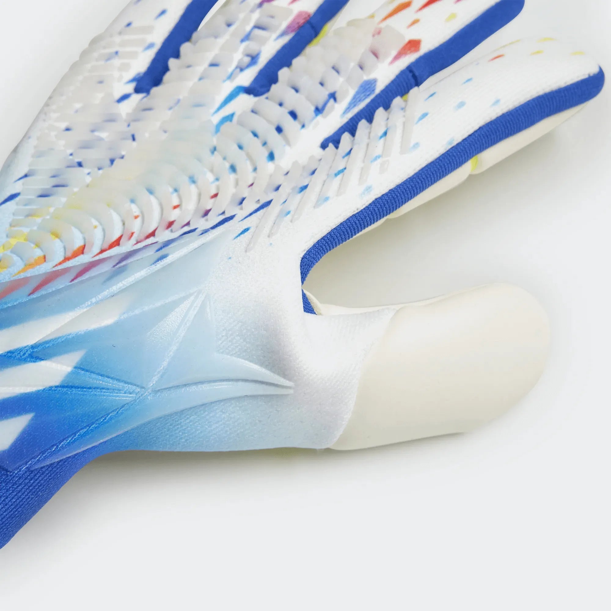 adidas Predator Edge GL Pro Goalkeeper Gloves - White-Bright Cyan (Detail 1)