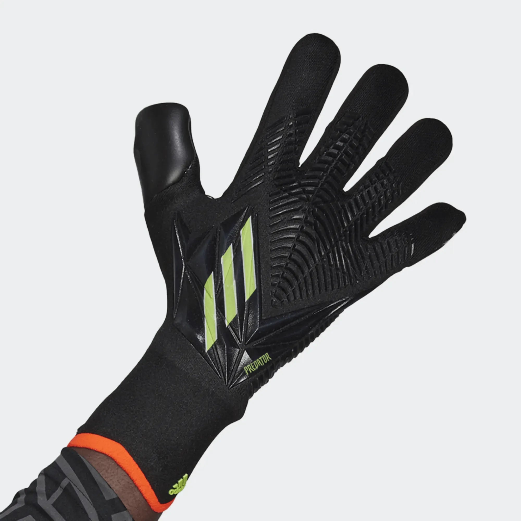 adidas Predator Edge Pro Gloves - Black-Solar Yellow (Single - Outer)