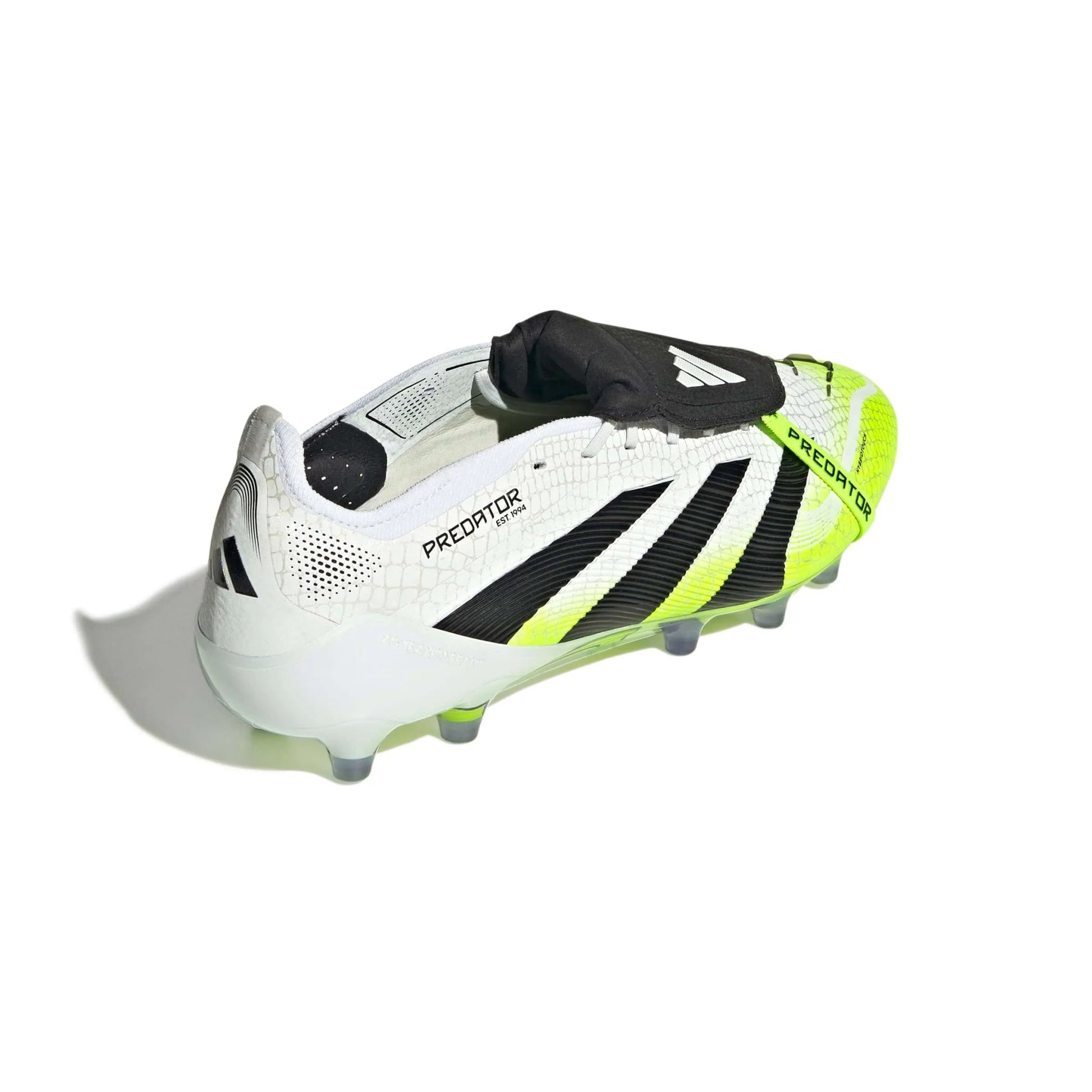 adidas Predator Elite Fold-Over Tongue Artificial Grass Soccer Cleats - Radiant Blaze Pack (FA25) (Lateral - Back)