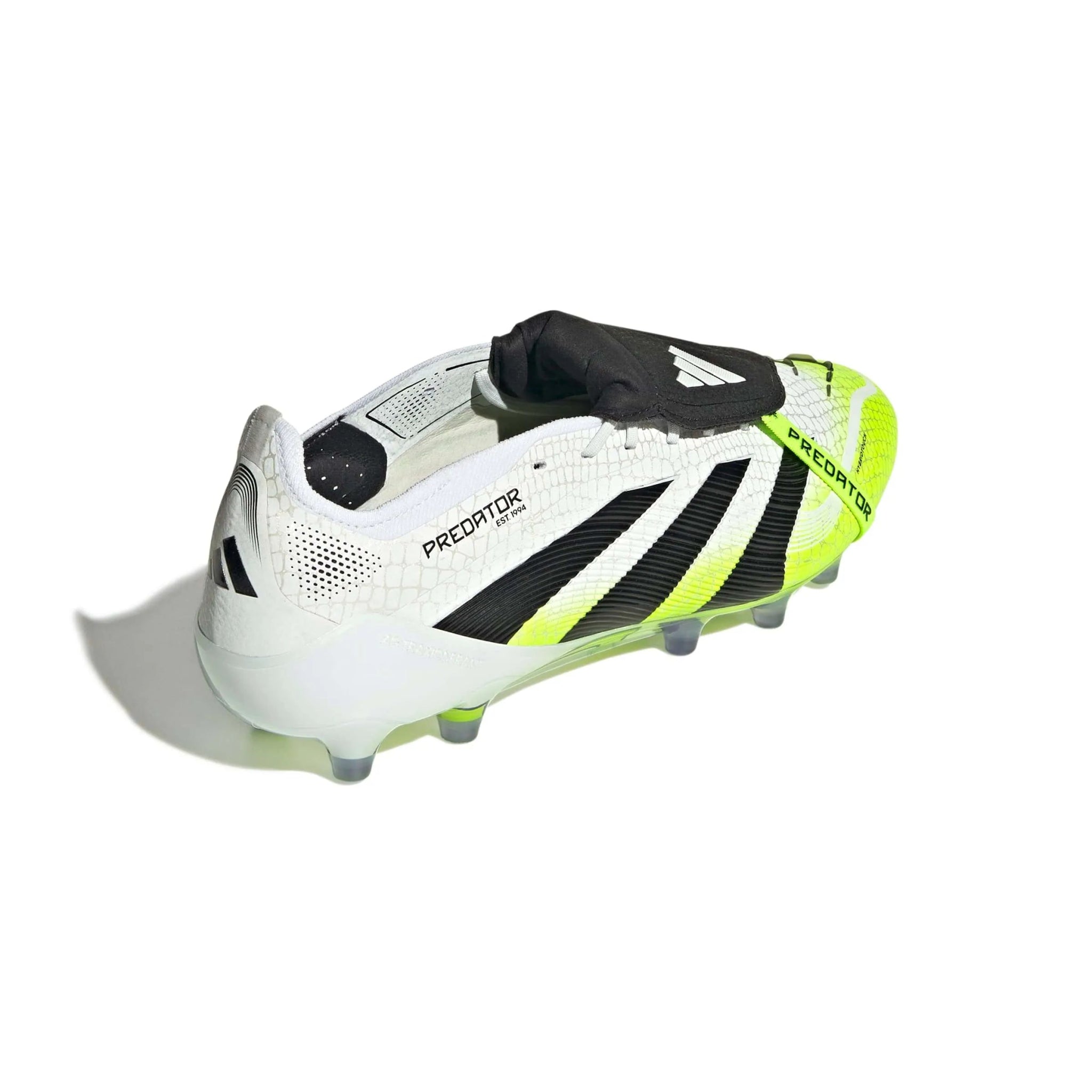 adidas Predator Elite Fold-Over Tongue Artificial Grass Soccer Cleats - Radiant Blaze Pack (FA25) (Lateral - Back)