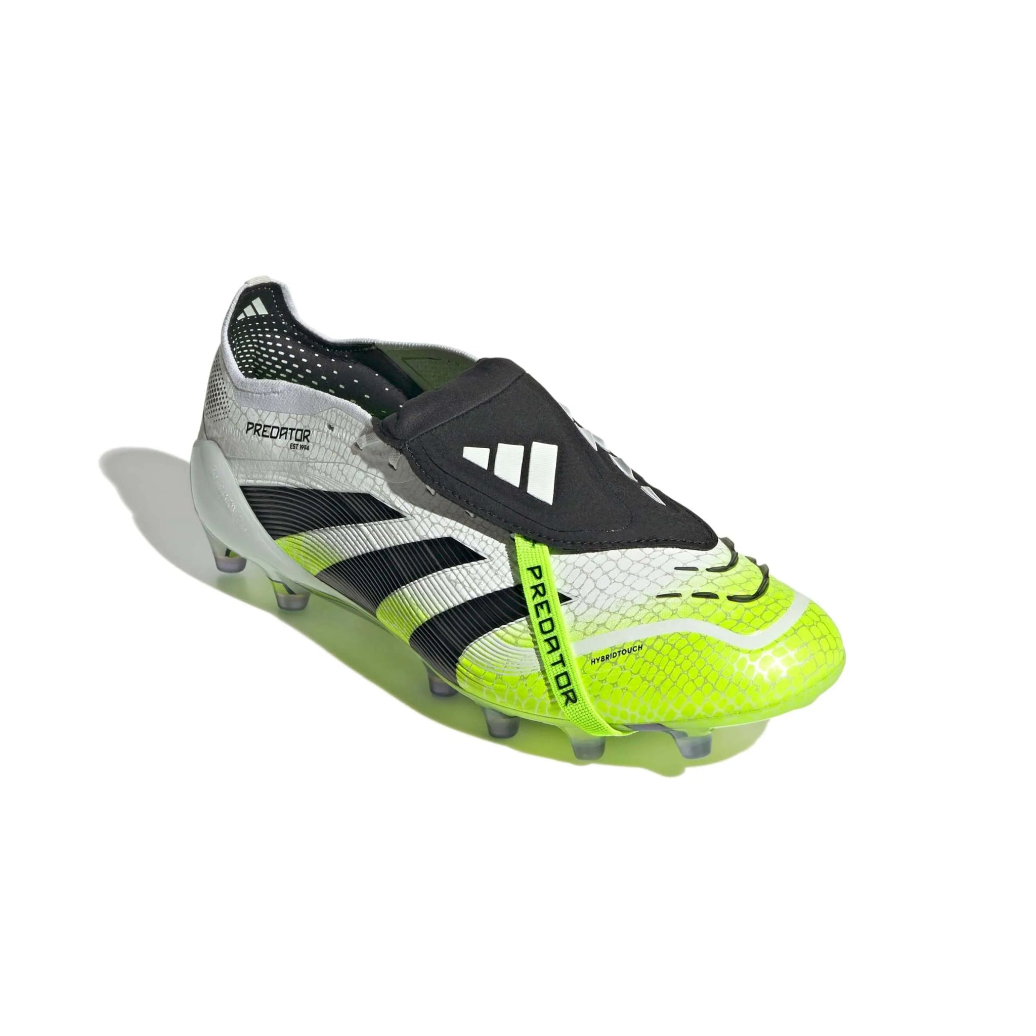 adidas Predator Elite Fold-Over Tongue Artificial Grass Soccer Cleats - Radiant Blaze Pack (FA25) (Lateral - Front)