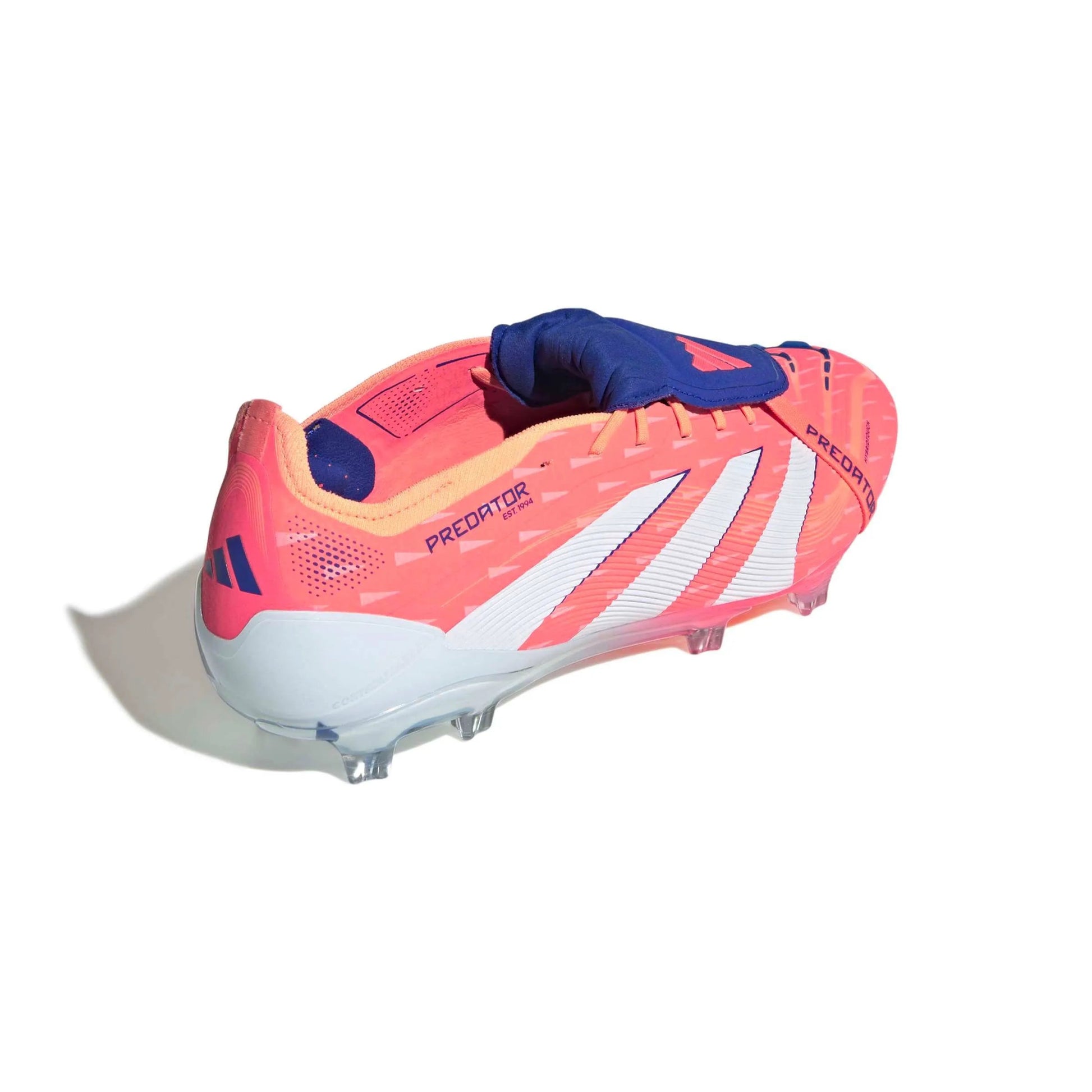 adidas Predator Elite Fold-Over Tongue Firm Ground Soccer Cleats - Coral Blaze Pack (FA25) (Lateral - Back)
