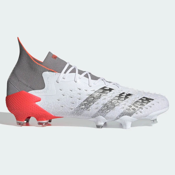 シューズ Predator freak.1 Adidas Predator Freak .1 FG -White-Iron Metallic Soccer Cleats