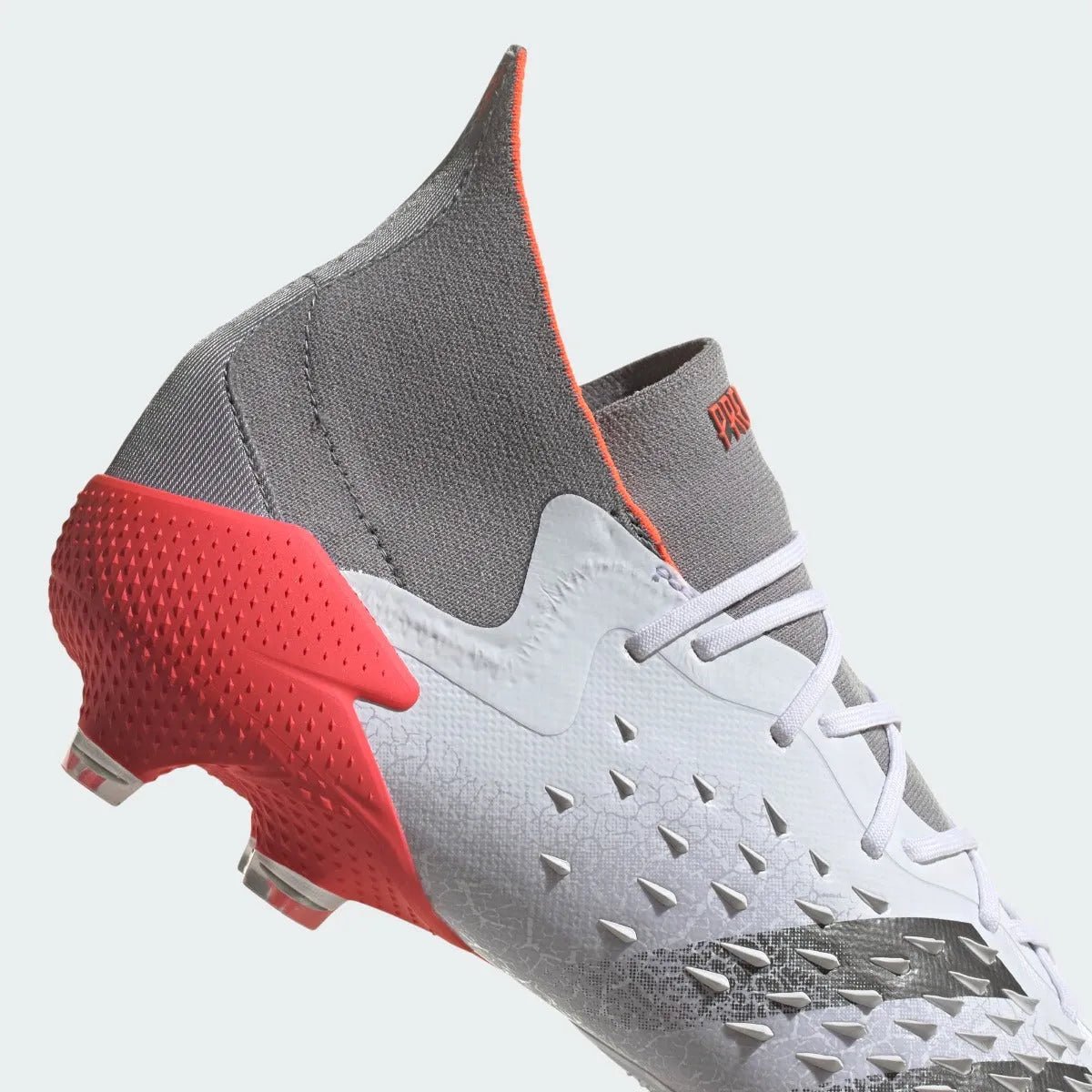 Adidas Predator Freak .1 FG -White-Iron Metallic Soccer Cleats
