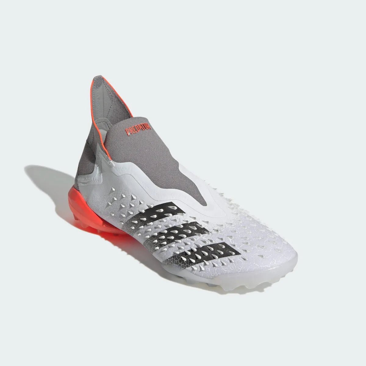Adidas Predator Freak + Turf Soccer Shoes TF - White-Iron Metallic   ProSoccer