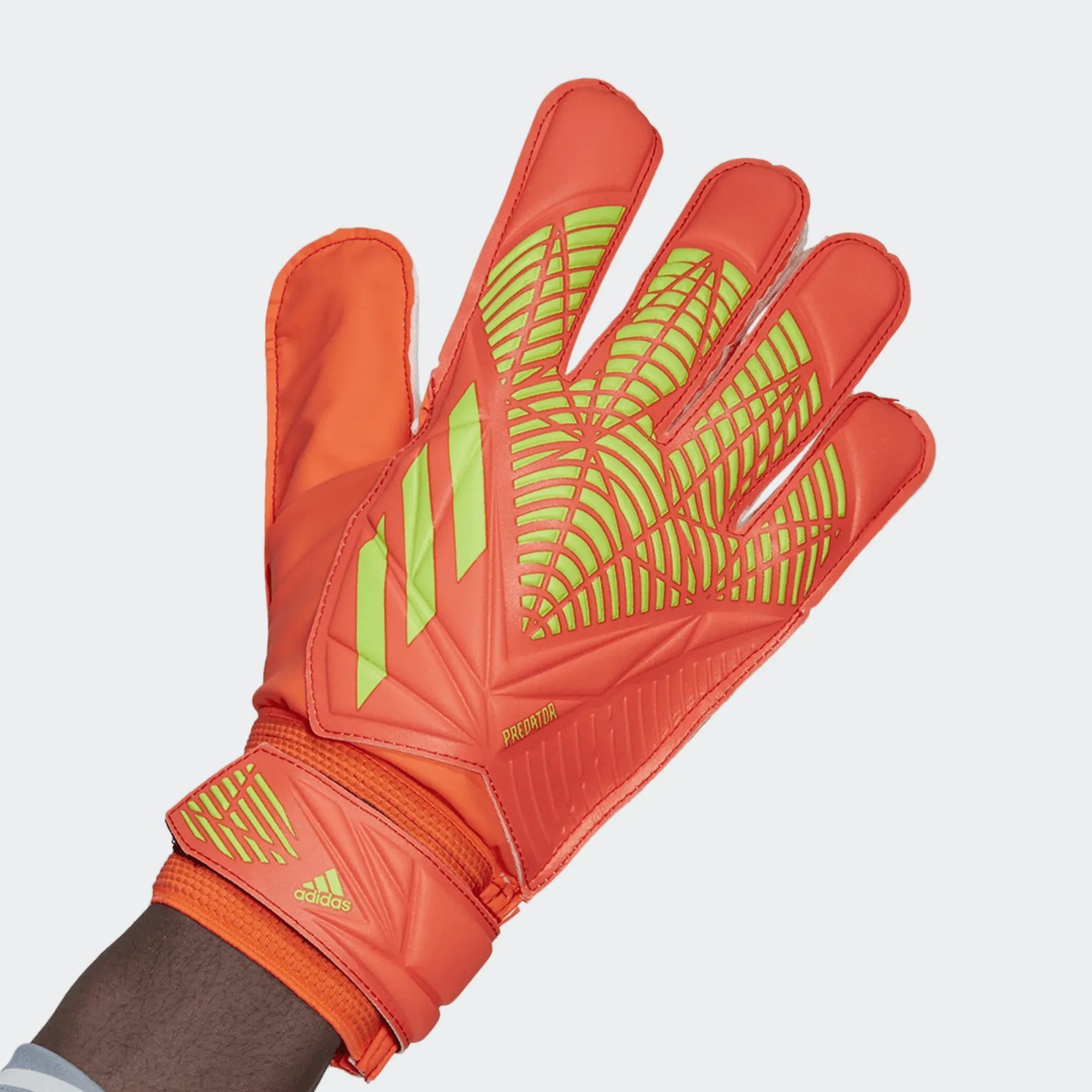 adidas Predator GL Goalkeeper Training Gloves - Solar Red-Solar Green (Single - Outer)